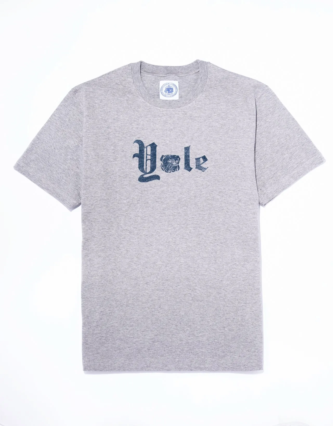 Yale Grey Gothic Spellout T-Shirt sold by J. Press