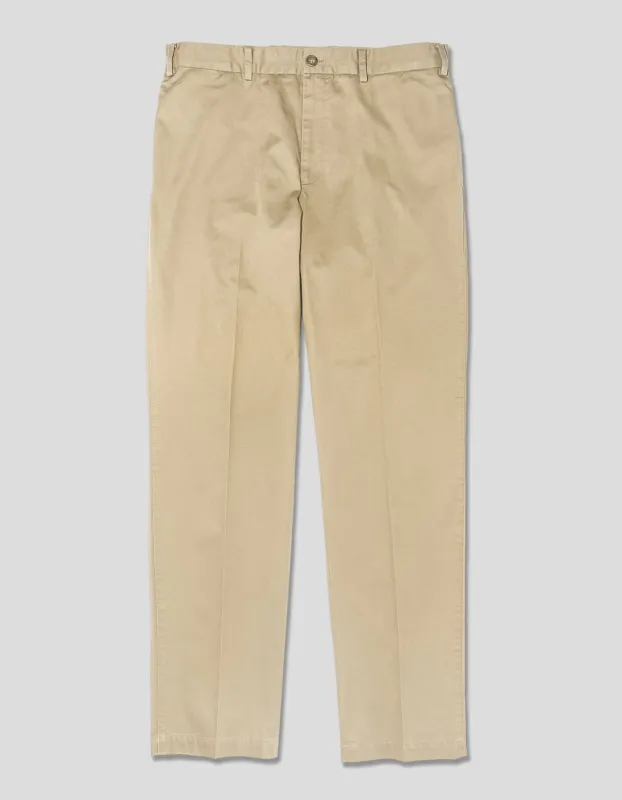TRIM FIT CINCH-BACK COTTON TROUSERS sold by J. Press