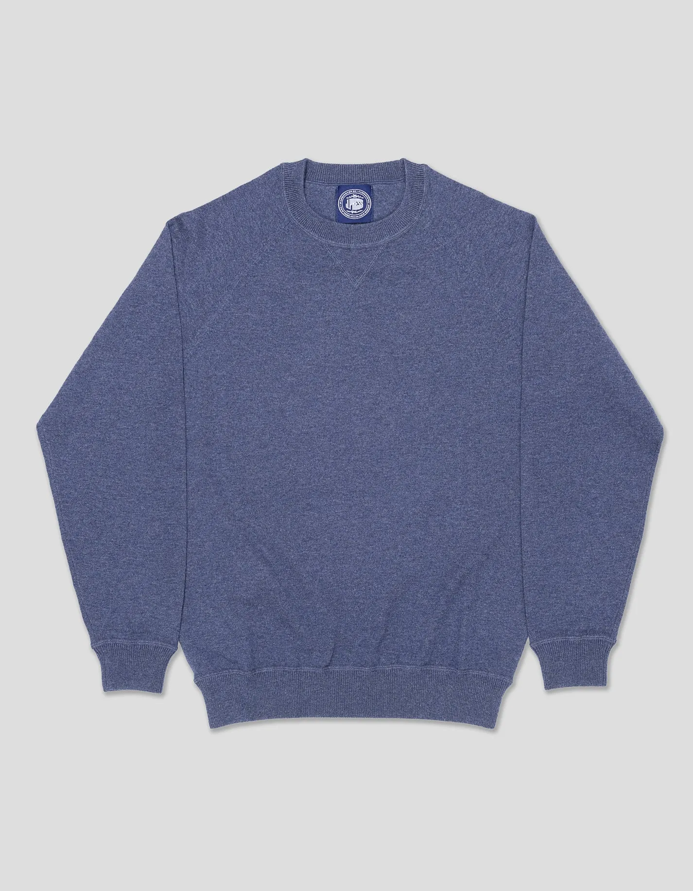 MERINO WOOL/COTTON CREW NECK SWEATSHIRT - BLUE sold by J. Press