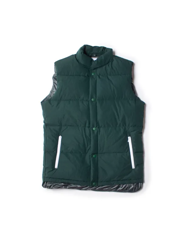 Bottle Green Down Puffer Vest - Trim Fit sold by J. Press