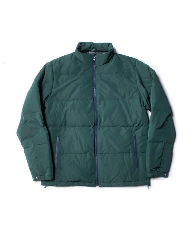 Bottle Green Down Puffer Jacket - Trim Fit made by J. Press