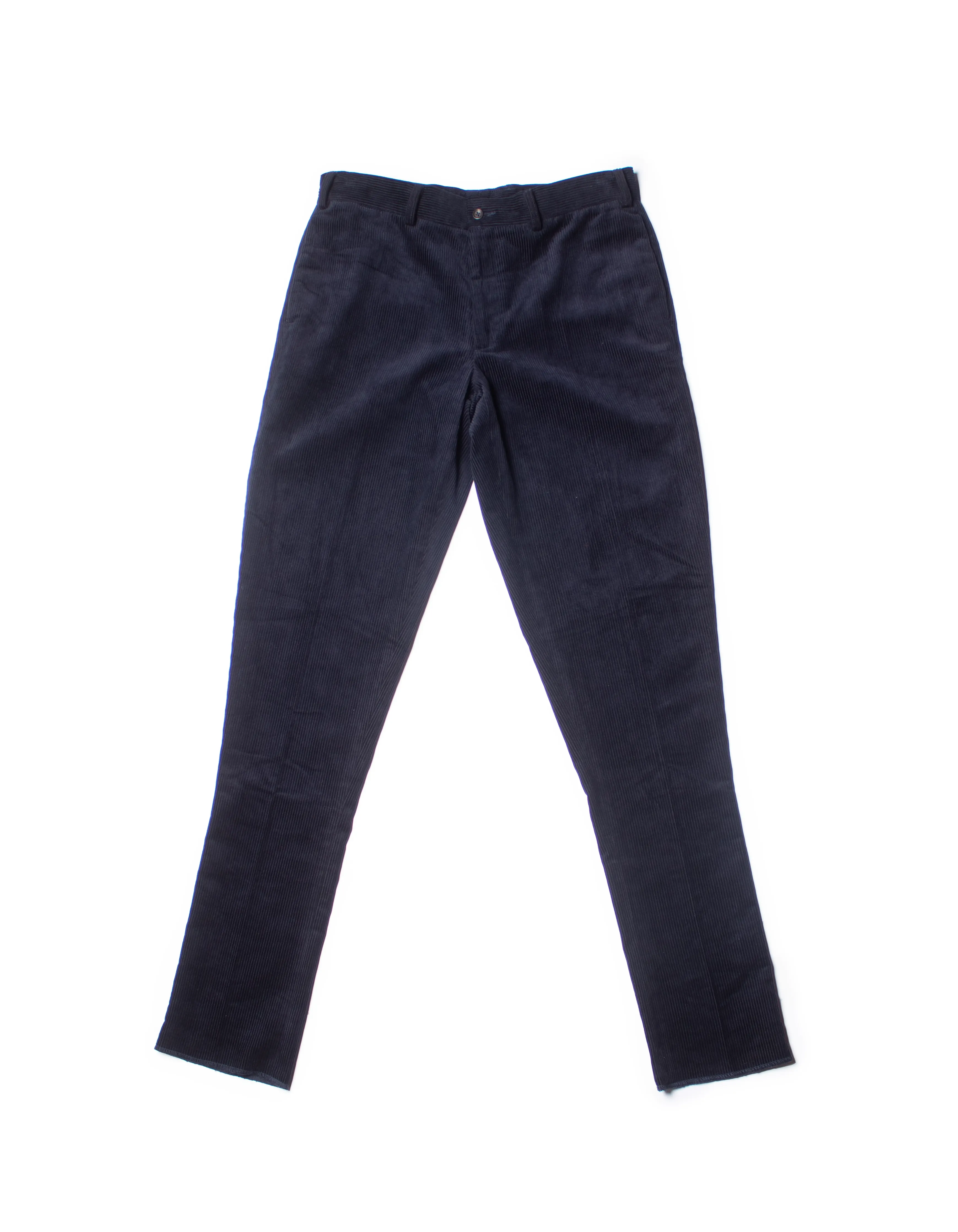 Navy Wide Wale Corduroy Pants - Trim Fit sold by J. Press