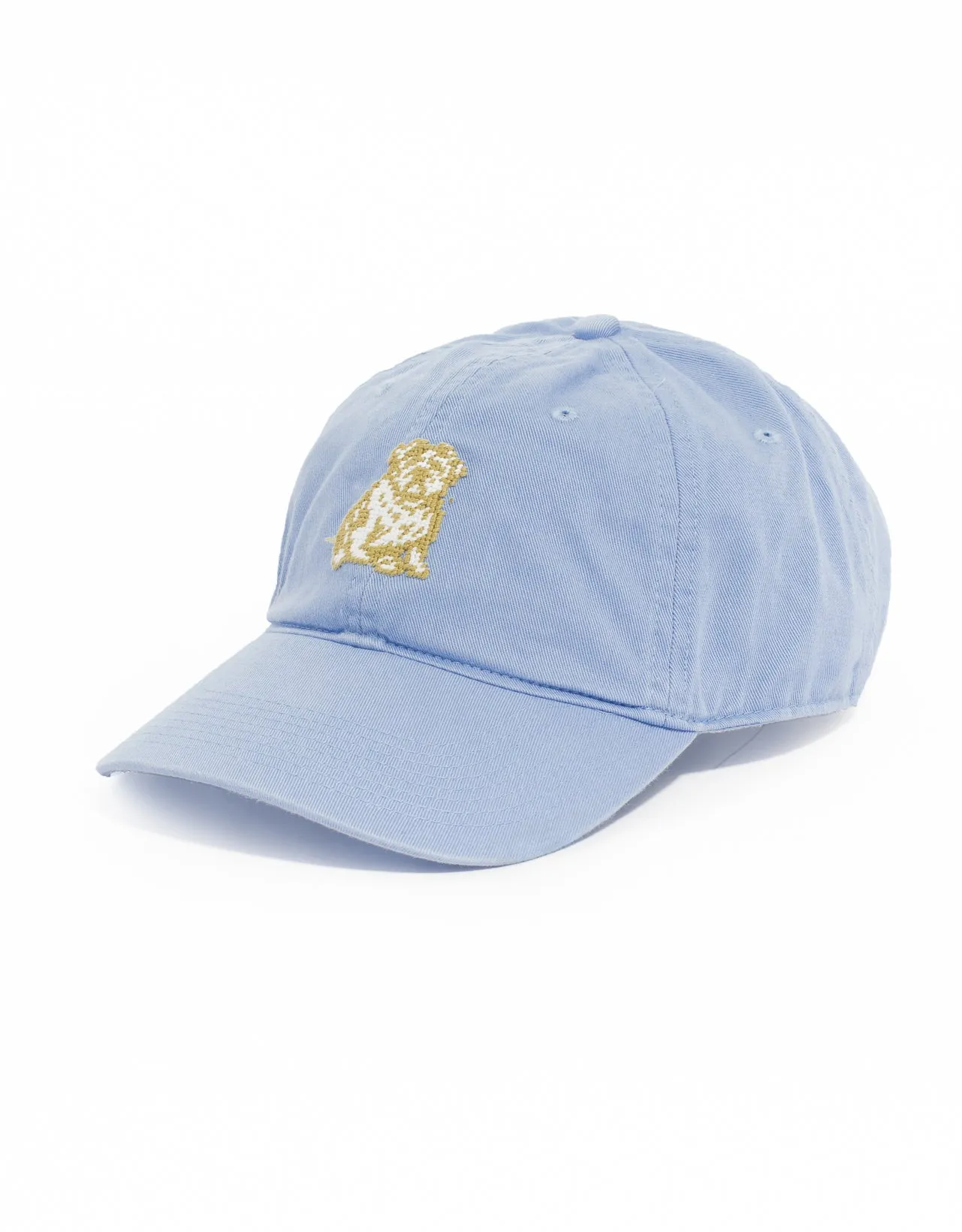 BULLDOG NEEDLEPOINT HAT - LIGHT BLUE sold by J. Press