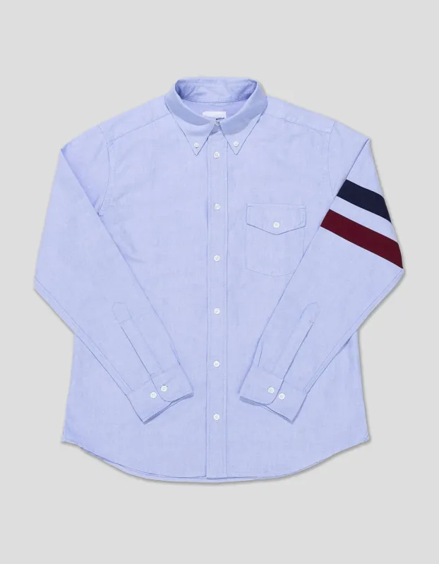 Blue Sleeve Stripe Oxford Shirt - Trim Fit sold by J. Press