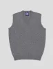 LAMBSWOOL V NECK VEST - GREY MIX sold by J. Press