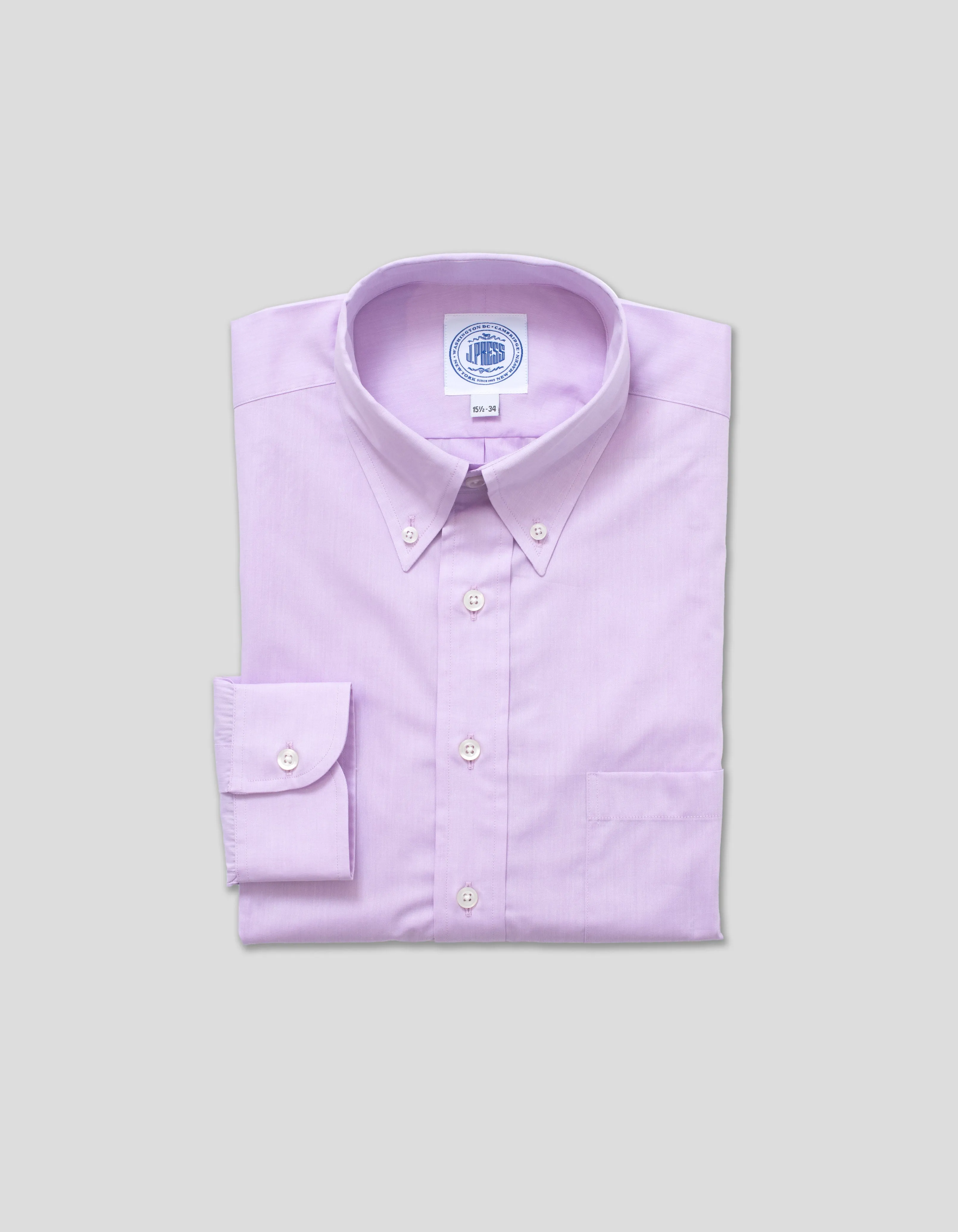 Solid Broadcloth Button Down Shirt - Classic Fit sold by J. Press