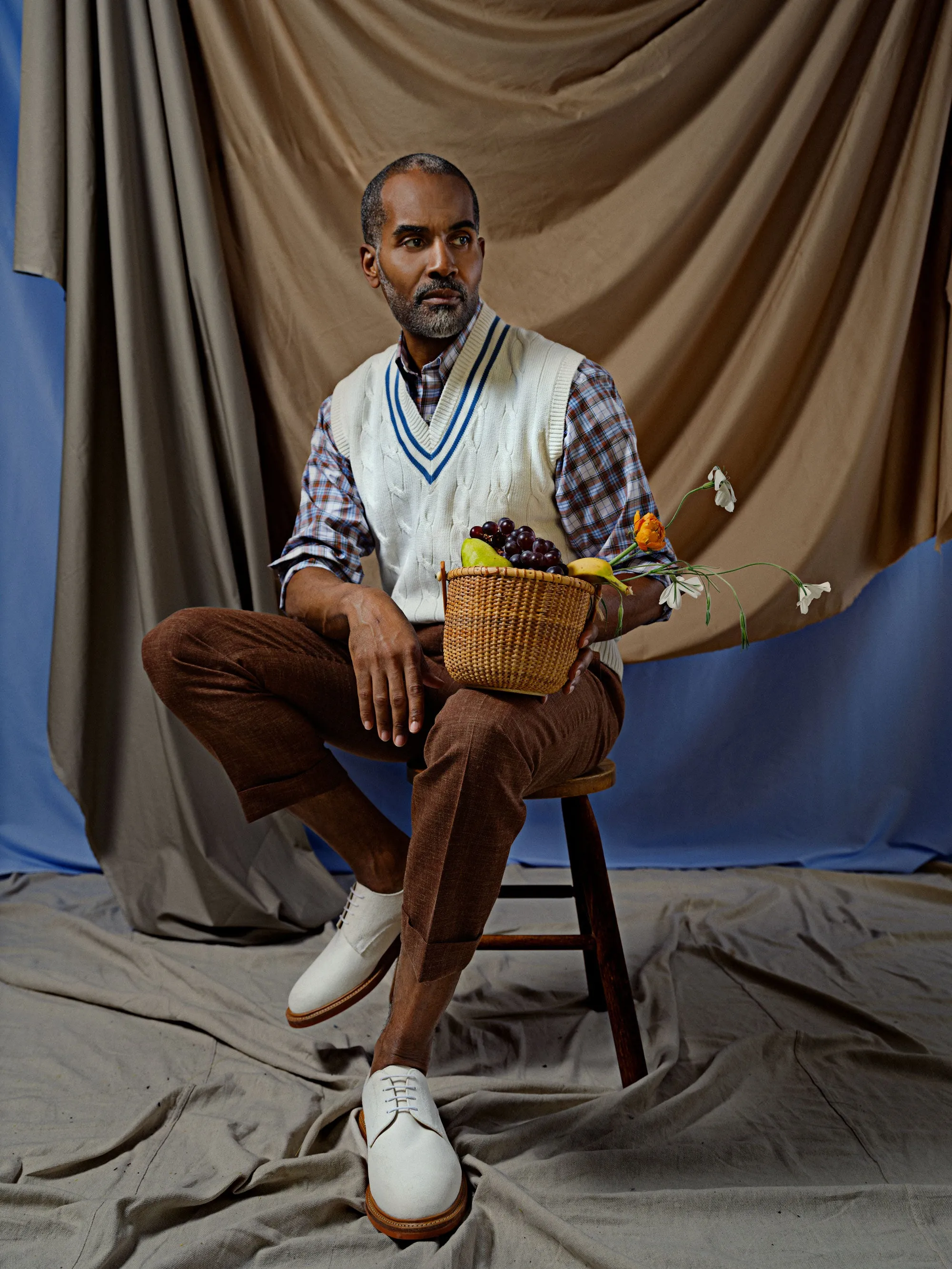 Made-in-Canada Brown Crash Linen Trousers sold by J. Press product image thumbnail 2