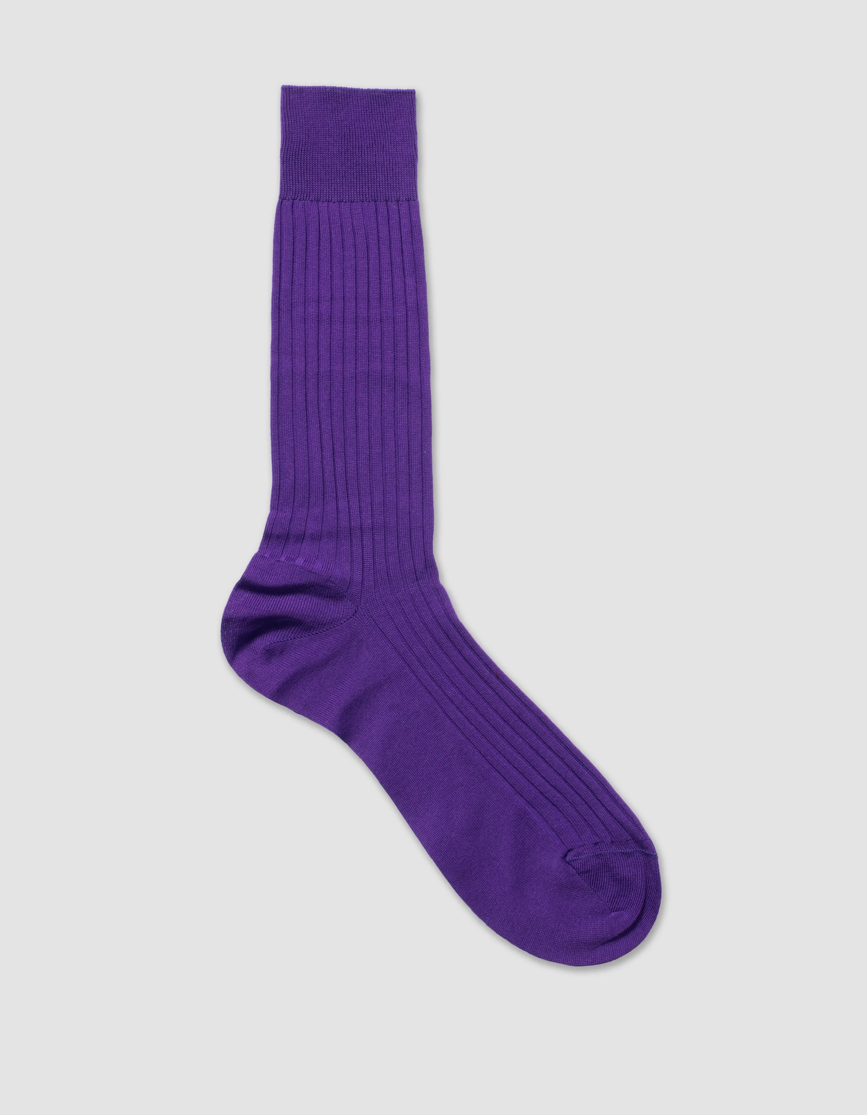 SOLID COTTON SOCKS - PURPLE sold by J. Press