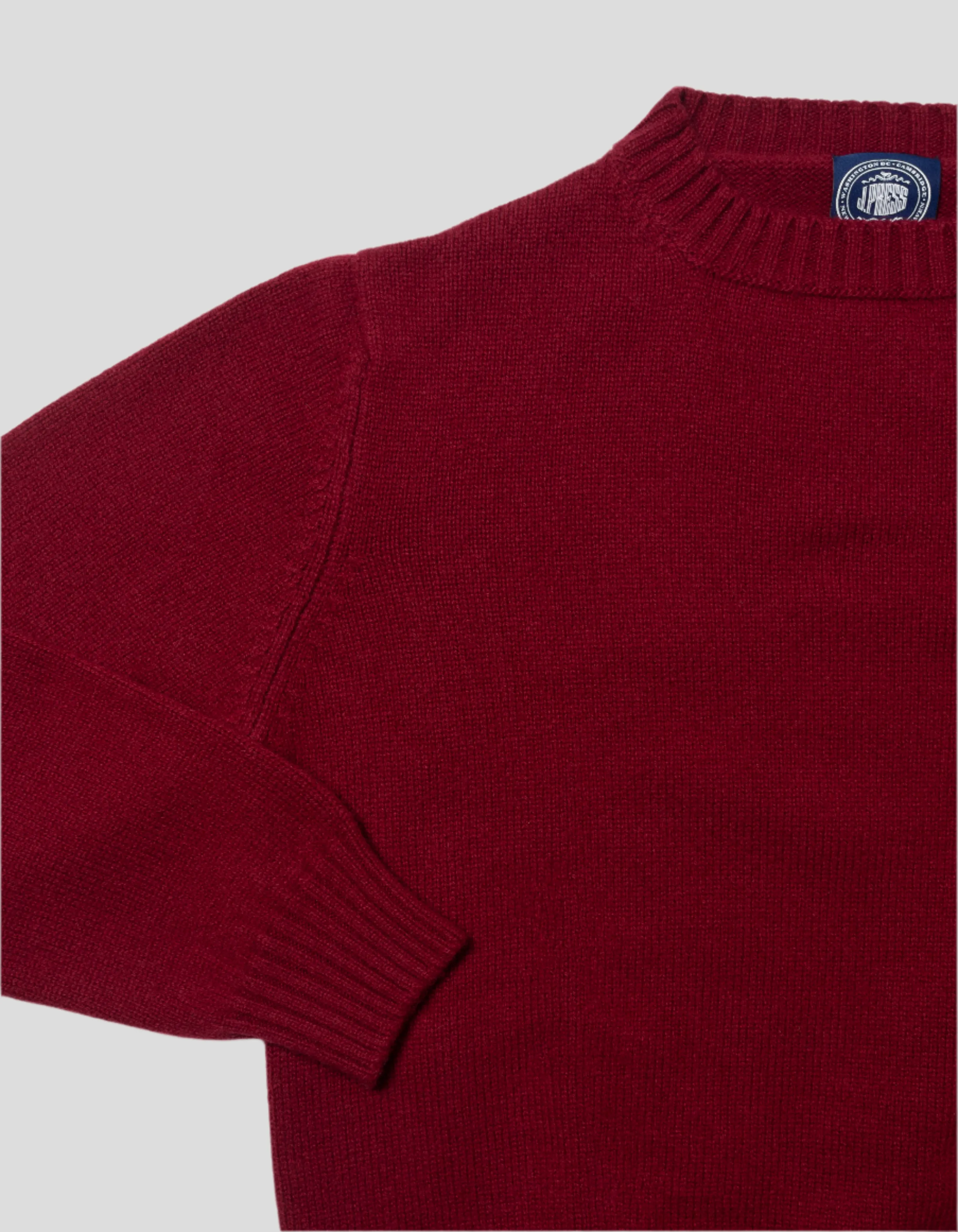 BURGUNDY CASHMERE CHUNKY CREW NECK sold by J. Press product image thumbnail 2