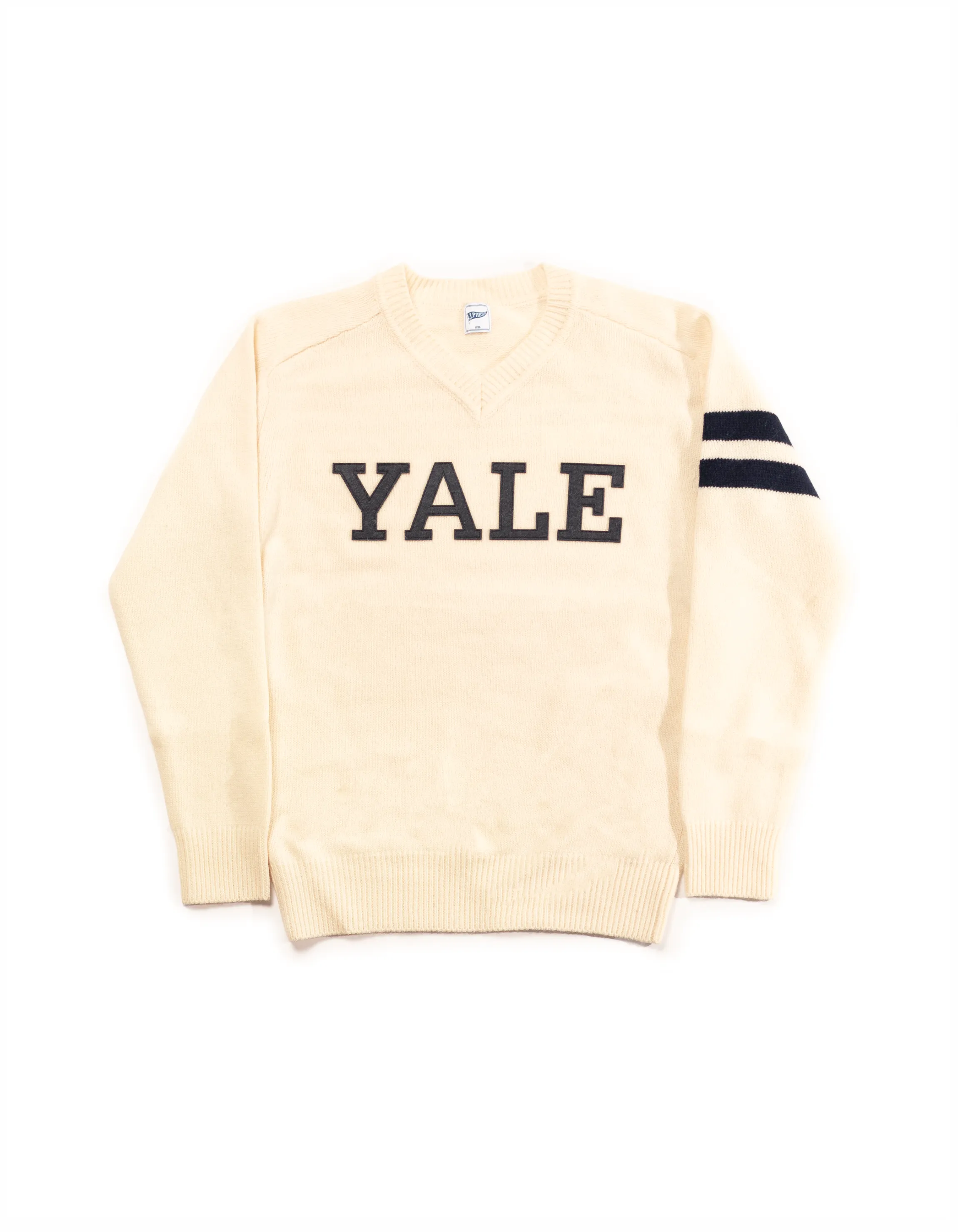 Yale Wool Varsity V-Neck Sweater sold by J. Press