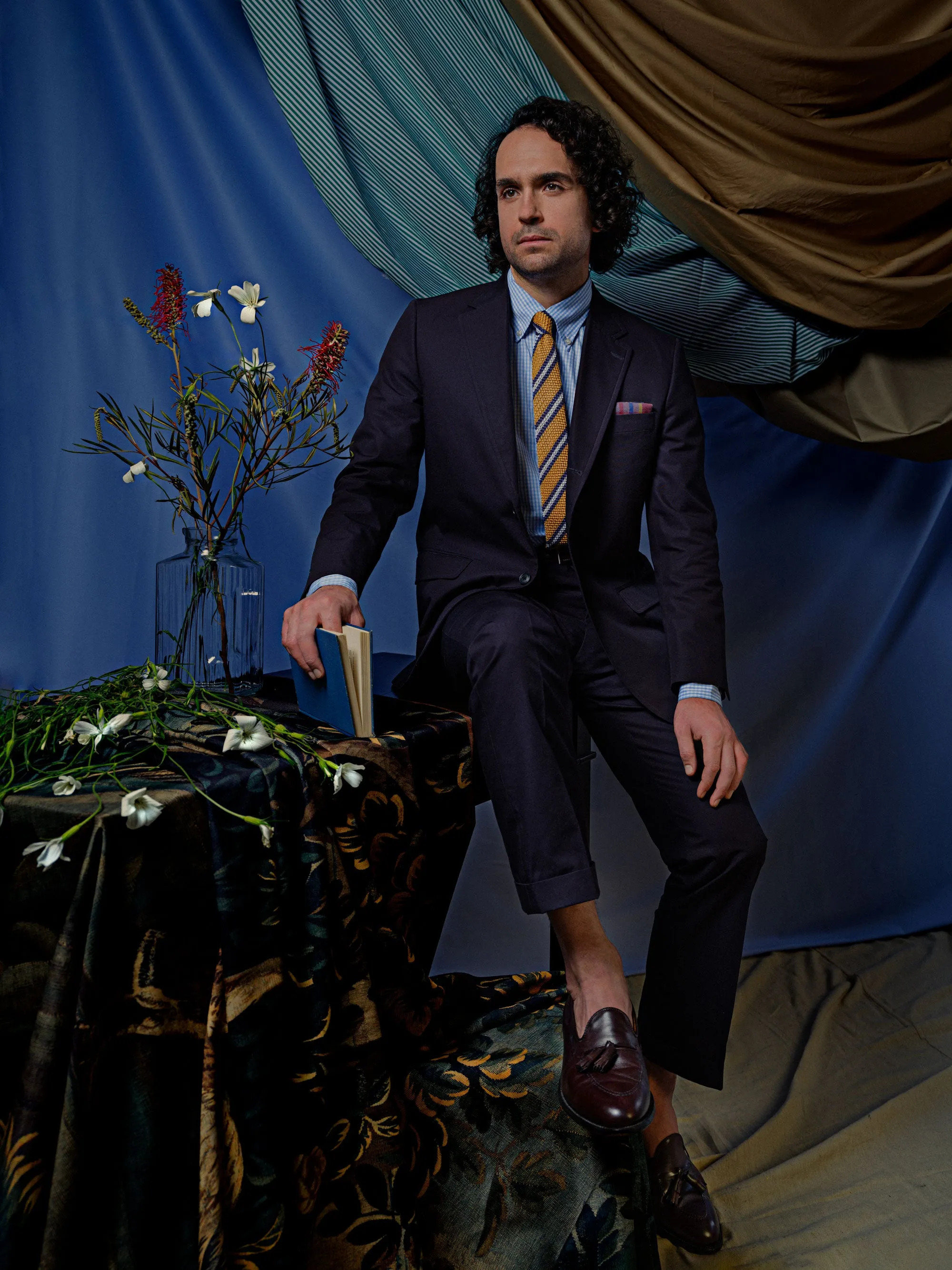 Made-in-America Burgundy Calfskin Tassel Loafer sold by J. Press product image thumbnail 2