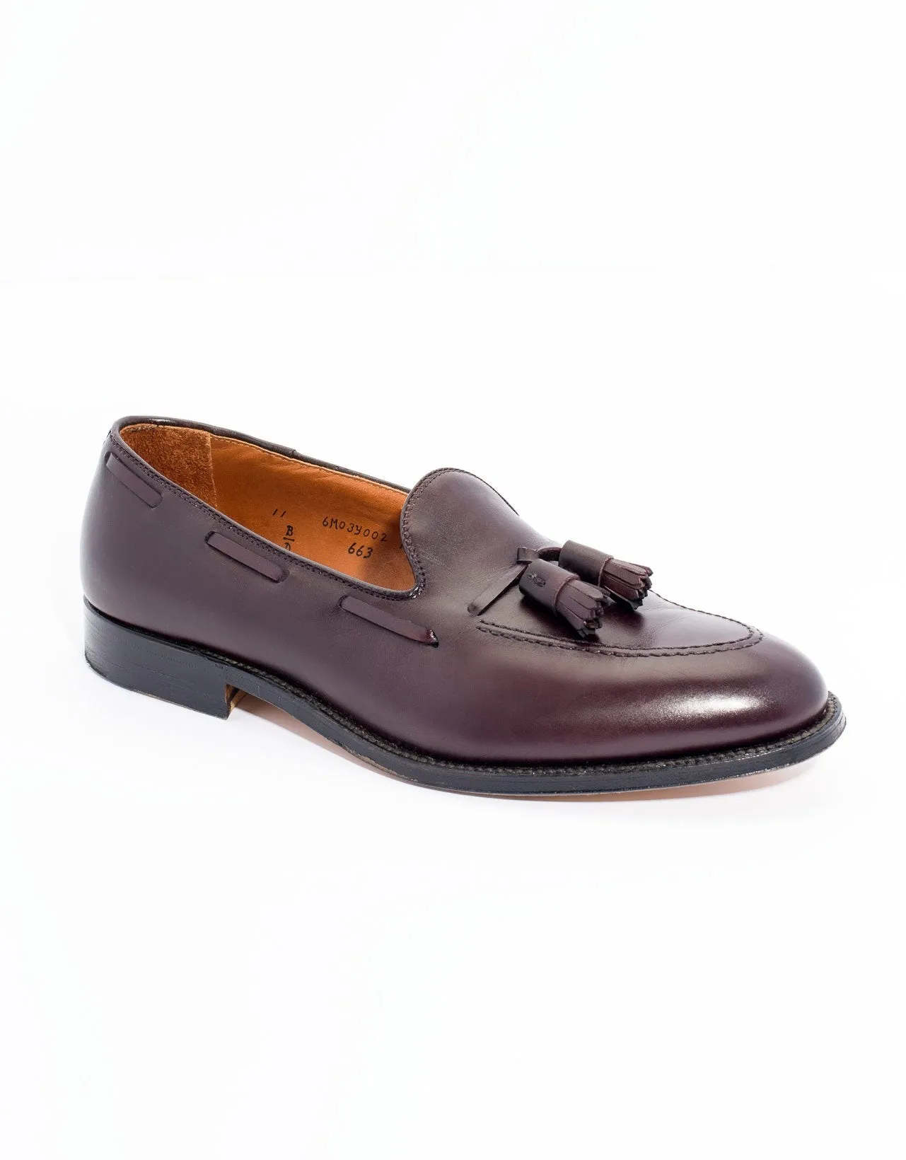 Made-in-America Burgundy Calfskin Tassel Loafer sold by J. Press