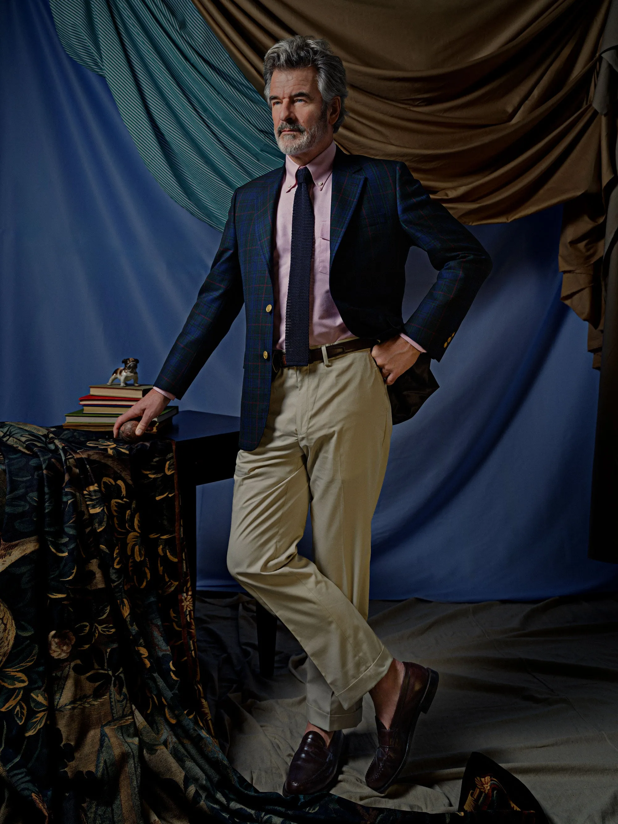 Made-in-Canada Navy & Green with Red Windowpane Tartan Blazer sold by J. Press product image thumbnail 2