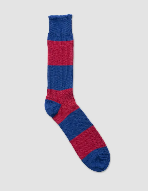 Rugby Stripe Cotton Socks sold by J. Press