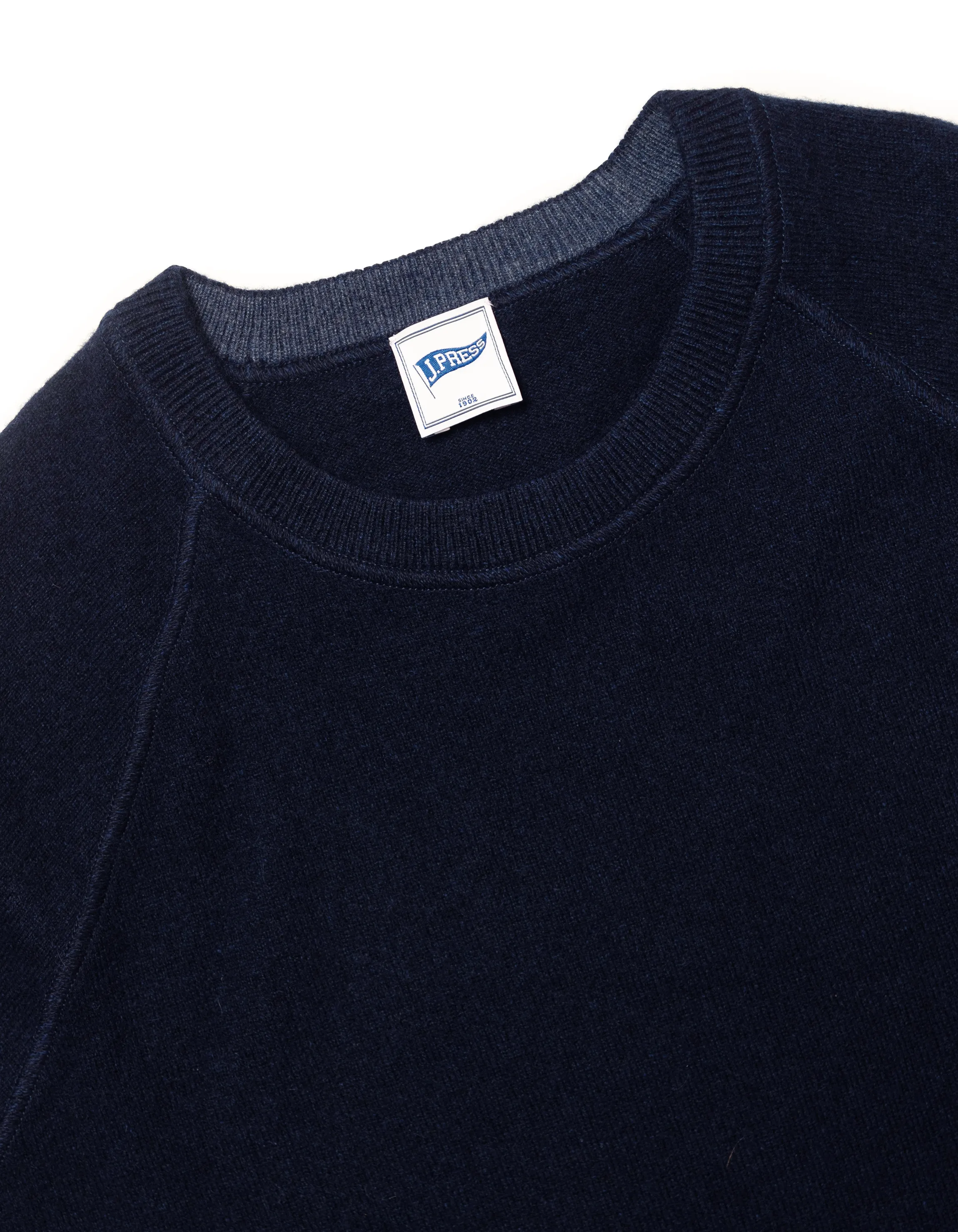 Dark Blue Cashmere Crewneck Sweater - Trim Fit sold by J. Press product image thumbnail 2