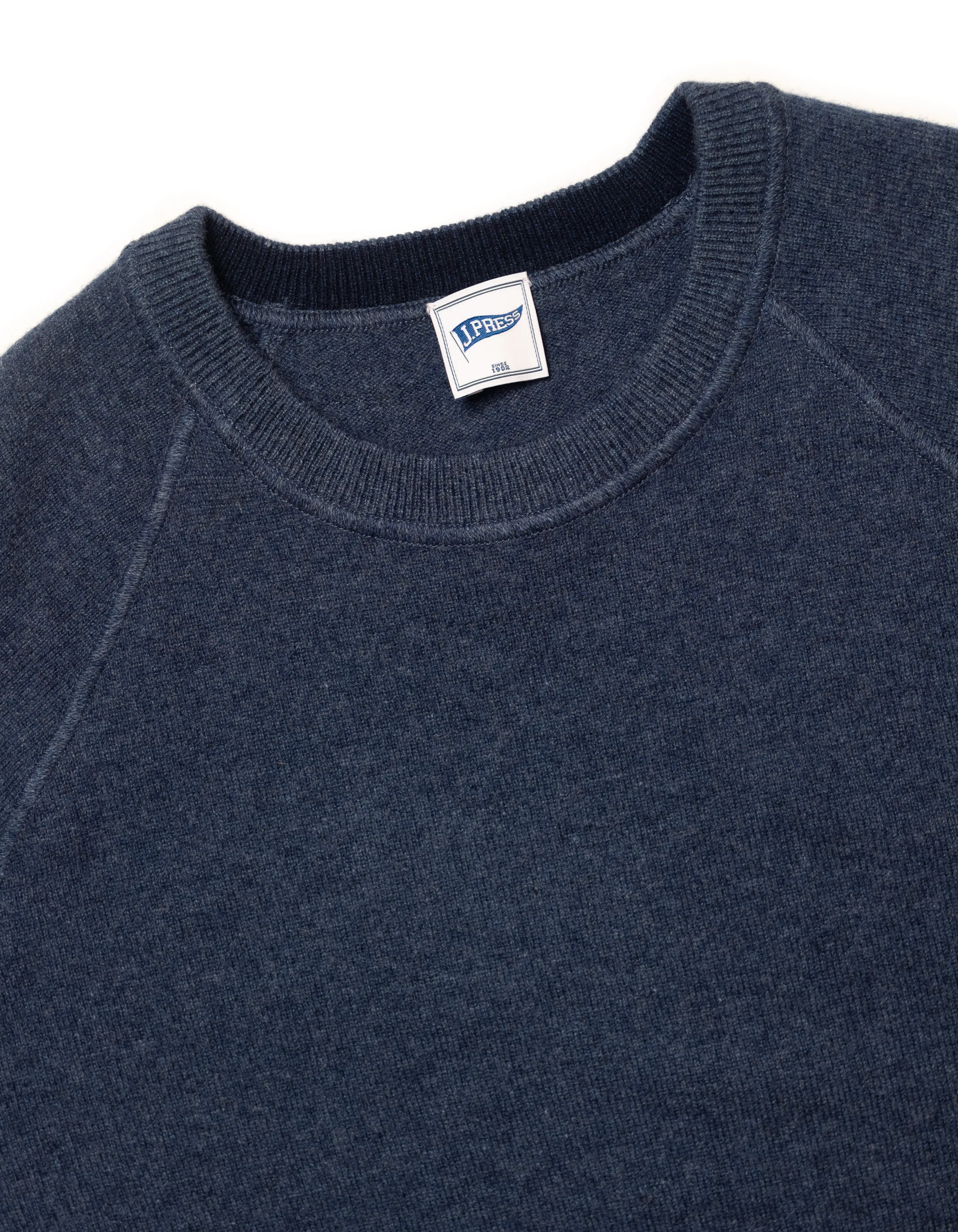 Denim Blue Cashmere Crewneck Sweater - Trim Fit sold by J. Press product image thumbnail 2