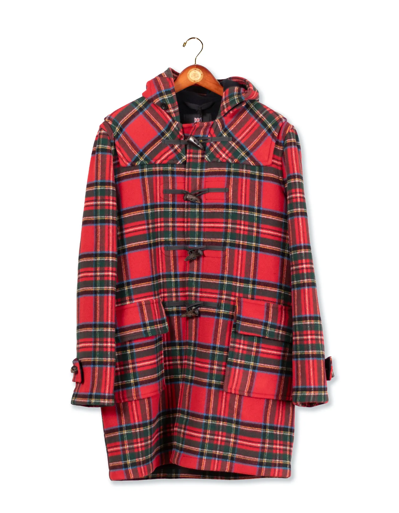 Made-in-England Royal Stewart Tartan Classic Morris Duffle Coat sold by J. Press