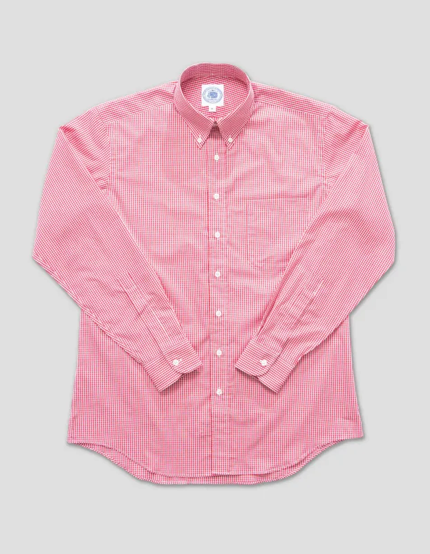 RED/WHITE MINI CHECK SHIRT sold by J. Press