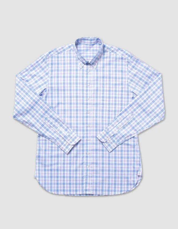 Blue & Pink Windowpane Sport Shirt - Classic Fit sold by J. Press