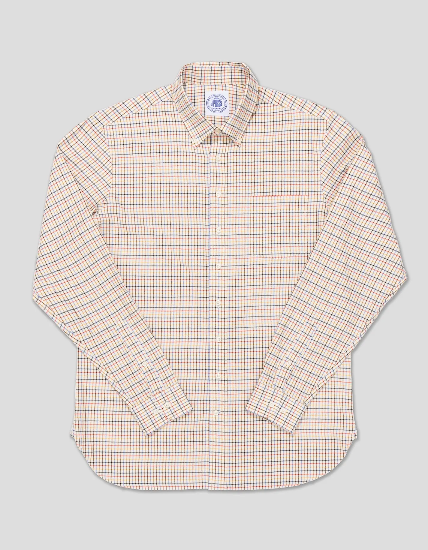 YELLOW MULTI TATTERSALL SPORT SHIRT sold by J. Press