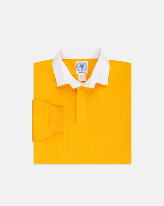 Made-in-USA Solid Gold Cotton Rugby sold by J. Press