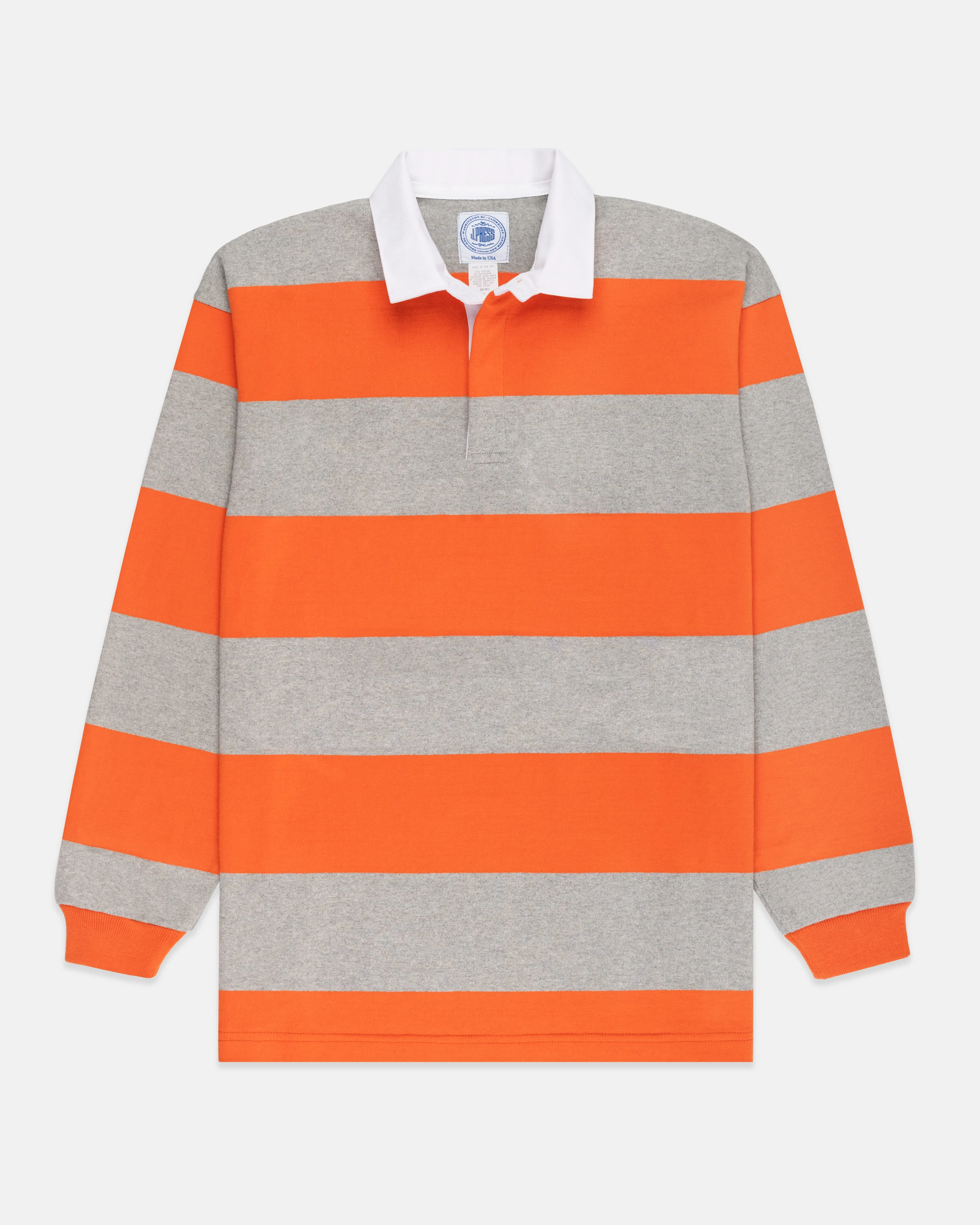 Made-in-USA Grey Guard Stripe Cotton Rugby sold by J. Press product image thumbnail 2