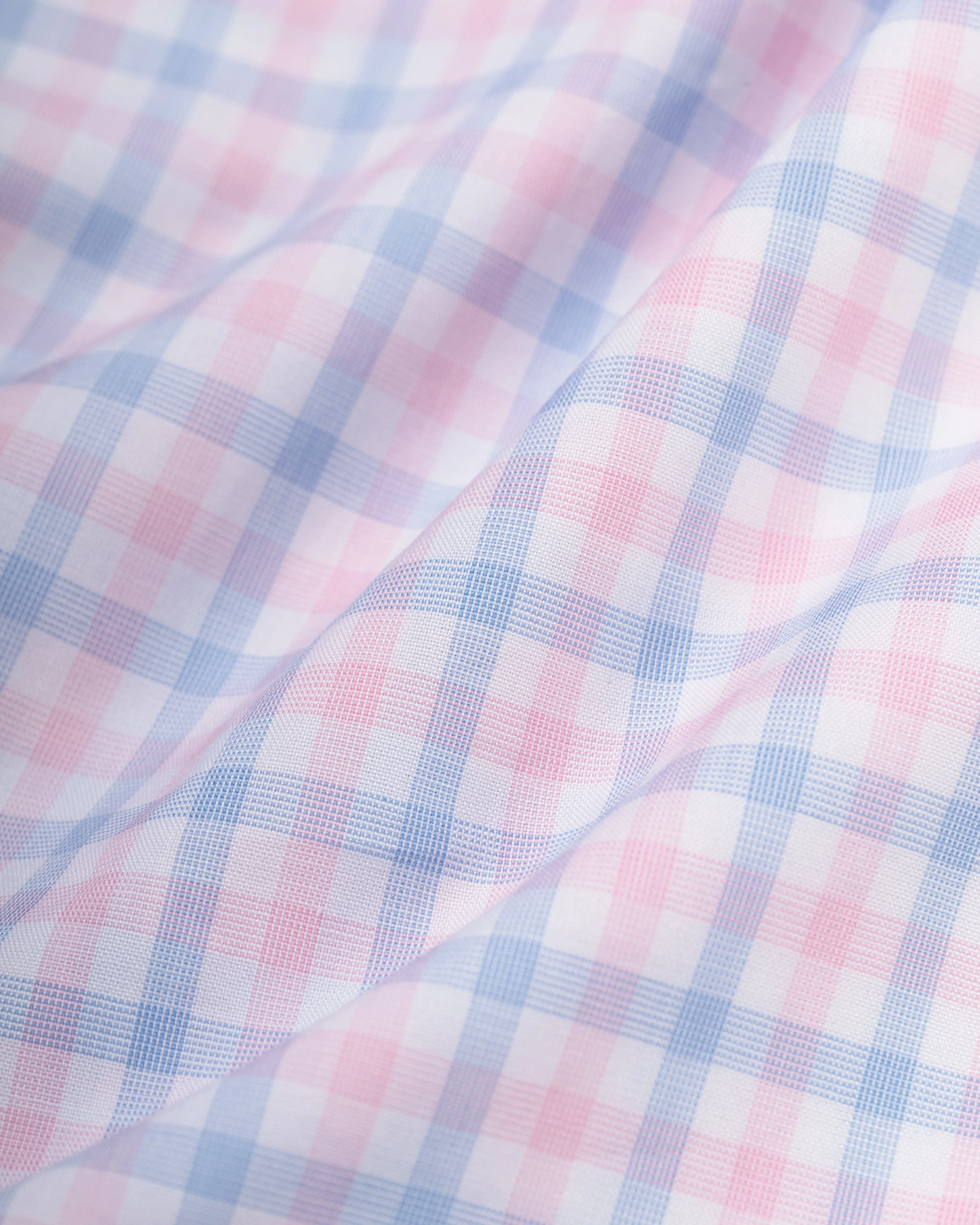 Made-in-USA Thomas Mason Blue & Pink Check Button Down Shirt - Regular Fit sold by J. Press product image thumbnail 5