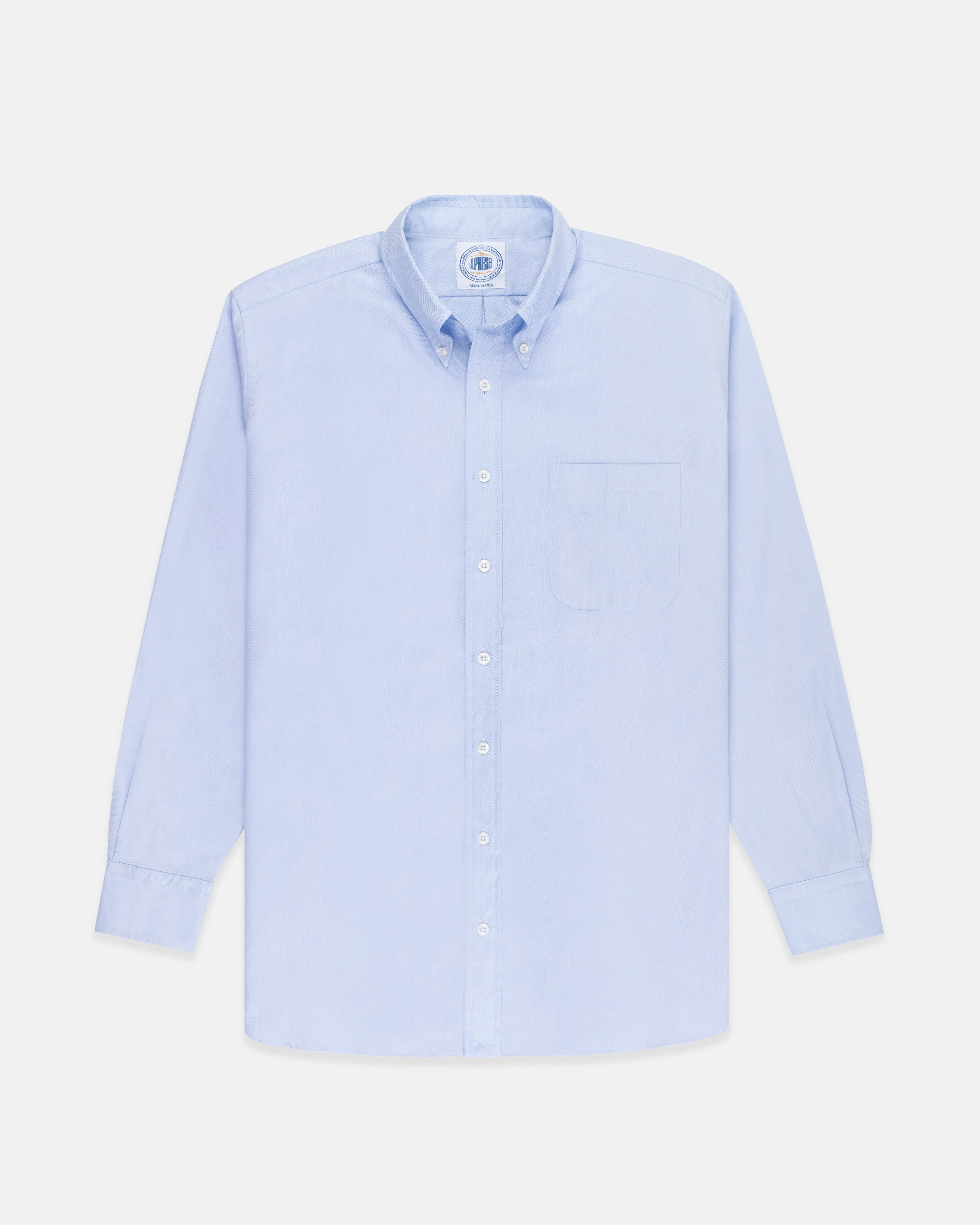 Made-in-USA Thomas Mason Blue Royal Oxford Button Down Shirt - Regular Fit sold by J. Press product image thumbnail 2