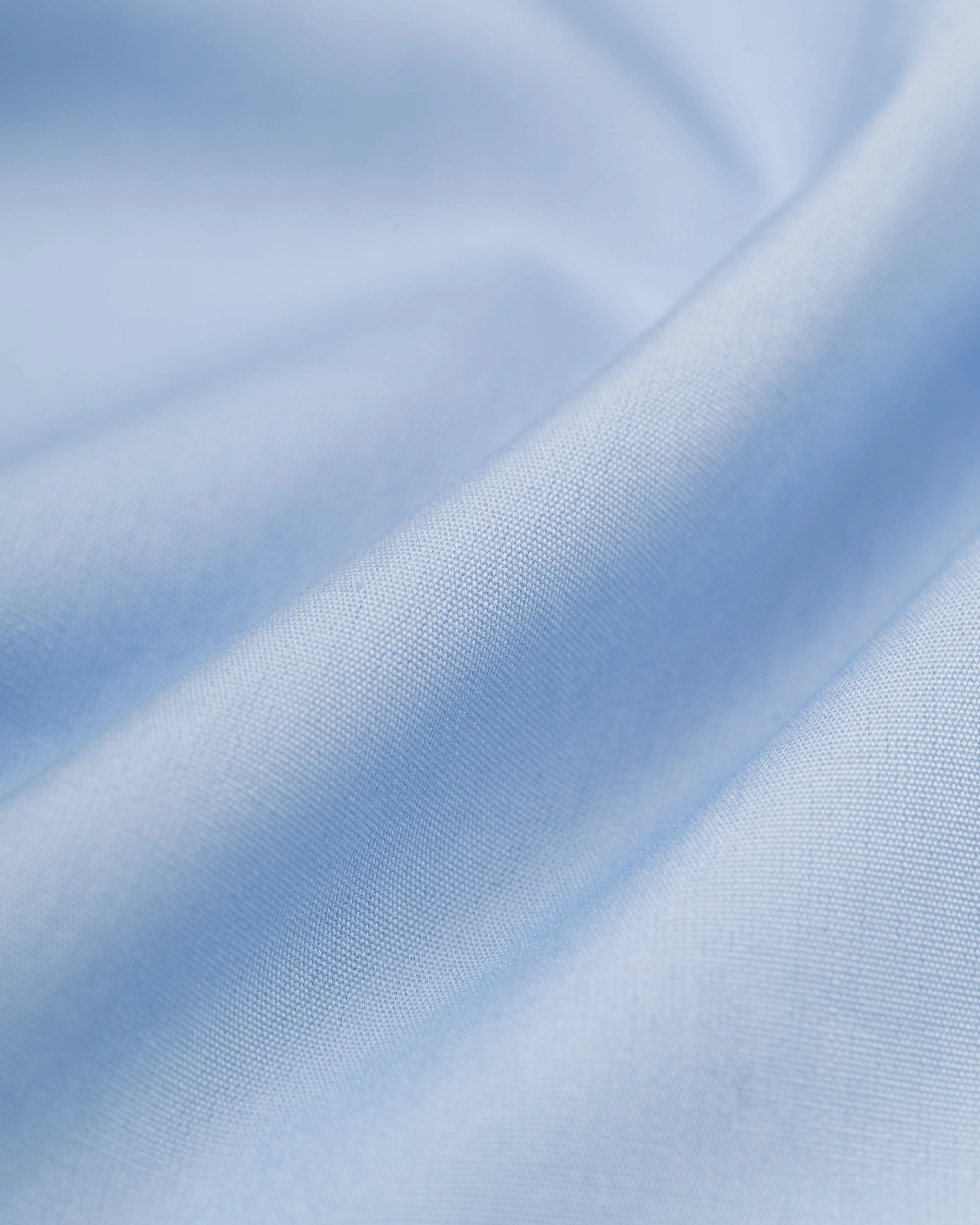 Made-in-USA Thomas Mason Solid Blue Broadcloth Button Down Shirt - Classic Fit sold by J. Press product image thumbnail 5