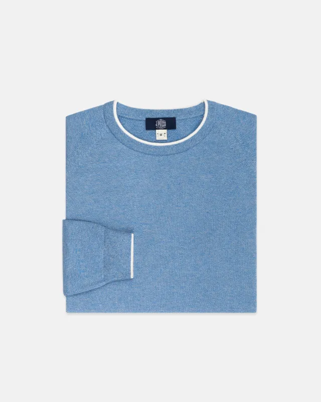 COTTON CREWNECK TIPPED SWEATER sold by J. Press