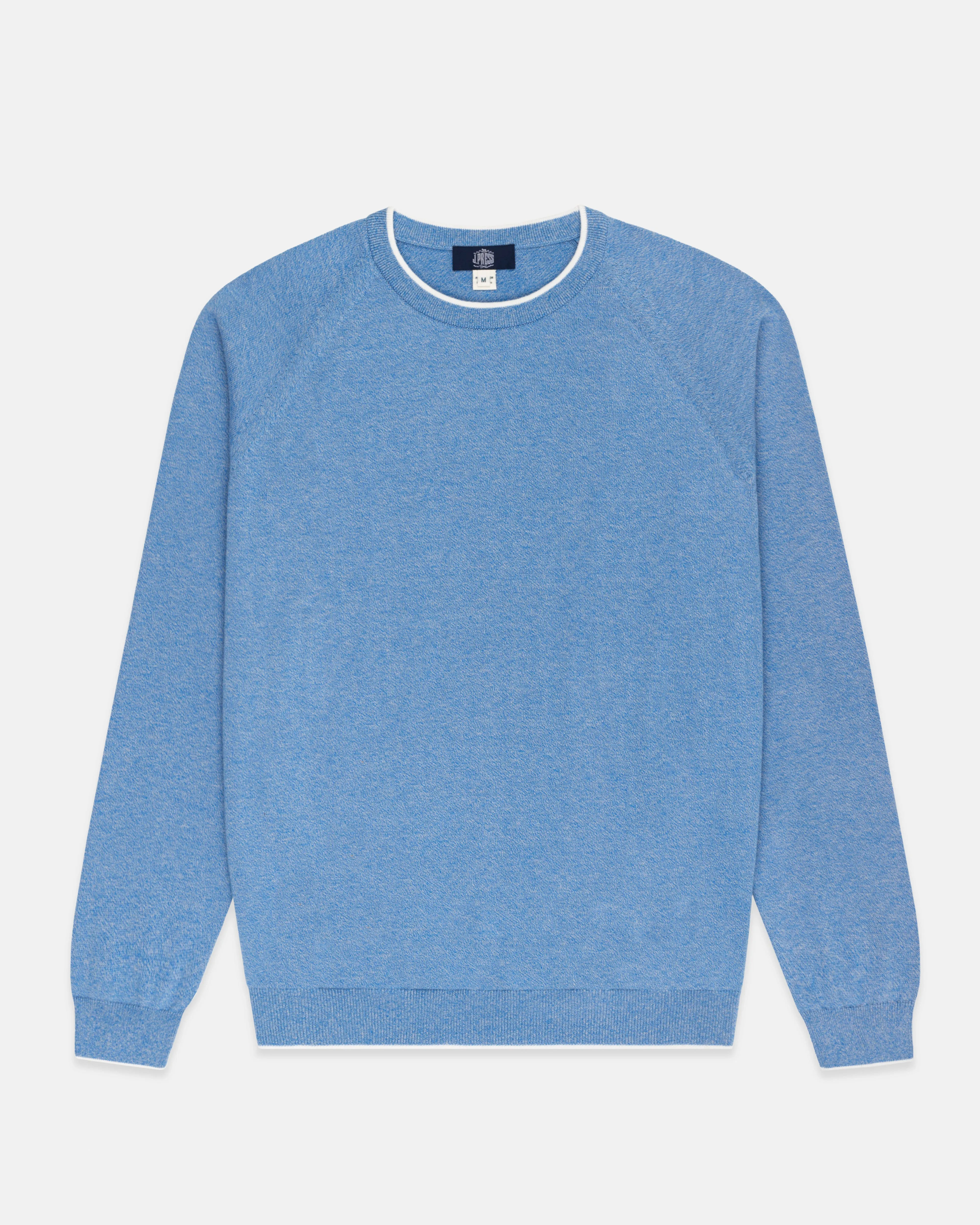 COTTON CREWNECK TIPPED SWEATER sold by J. Press product image thumbnail 2