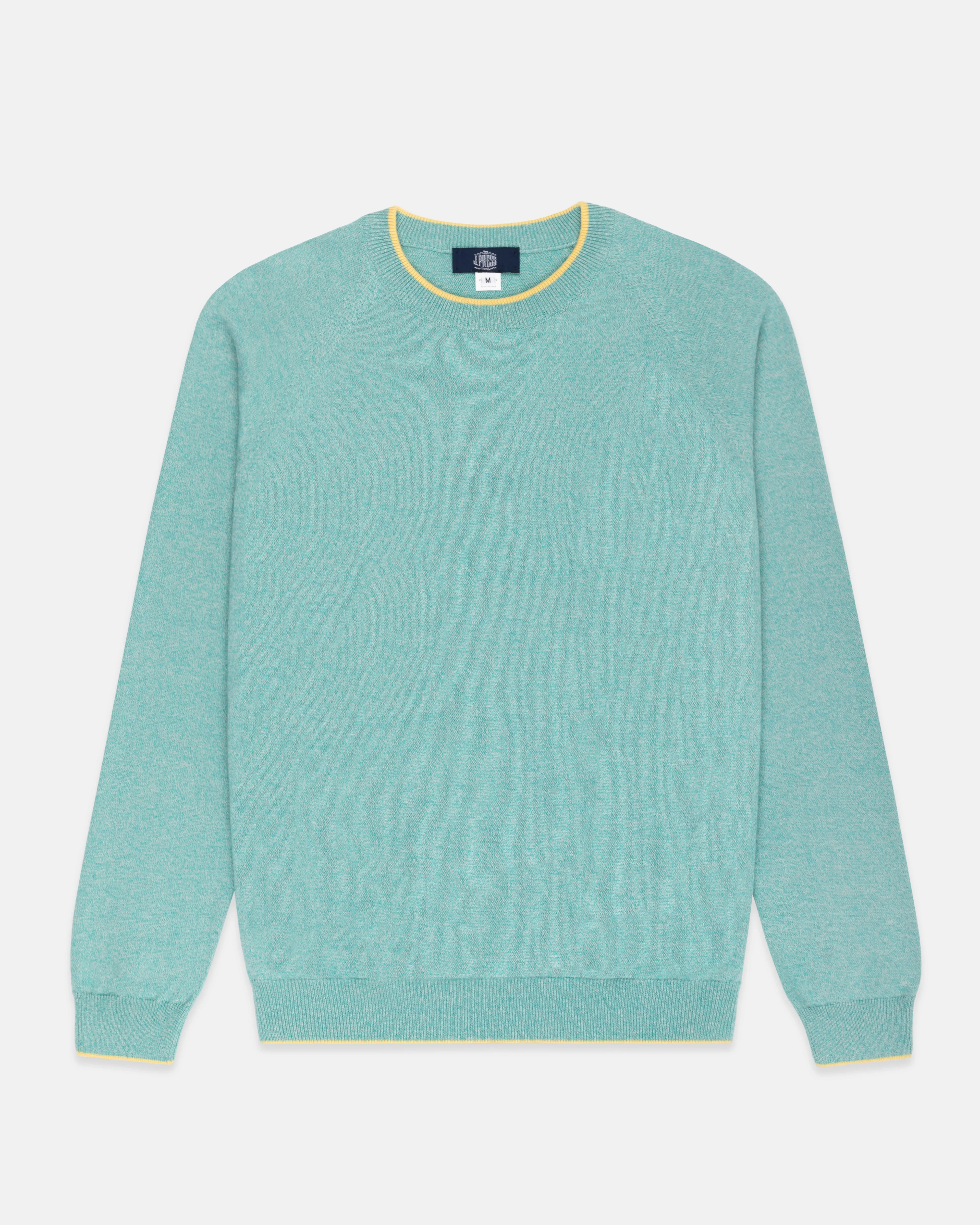 Cotton Crewneck Tipped Sweater sold by J. Press product image thumbnail 2