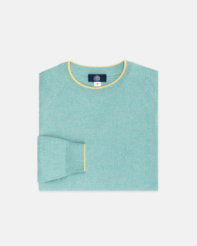 Cotton Crewneck Tipped Sweater sold by J. Press