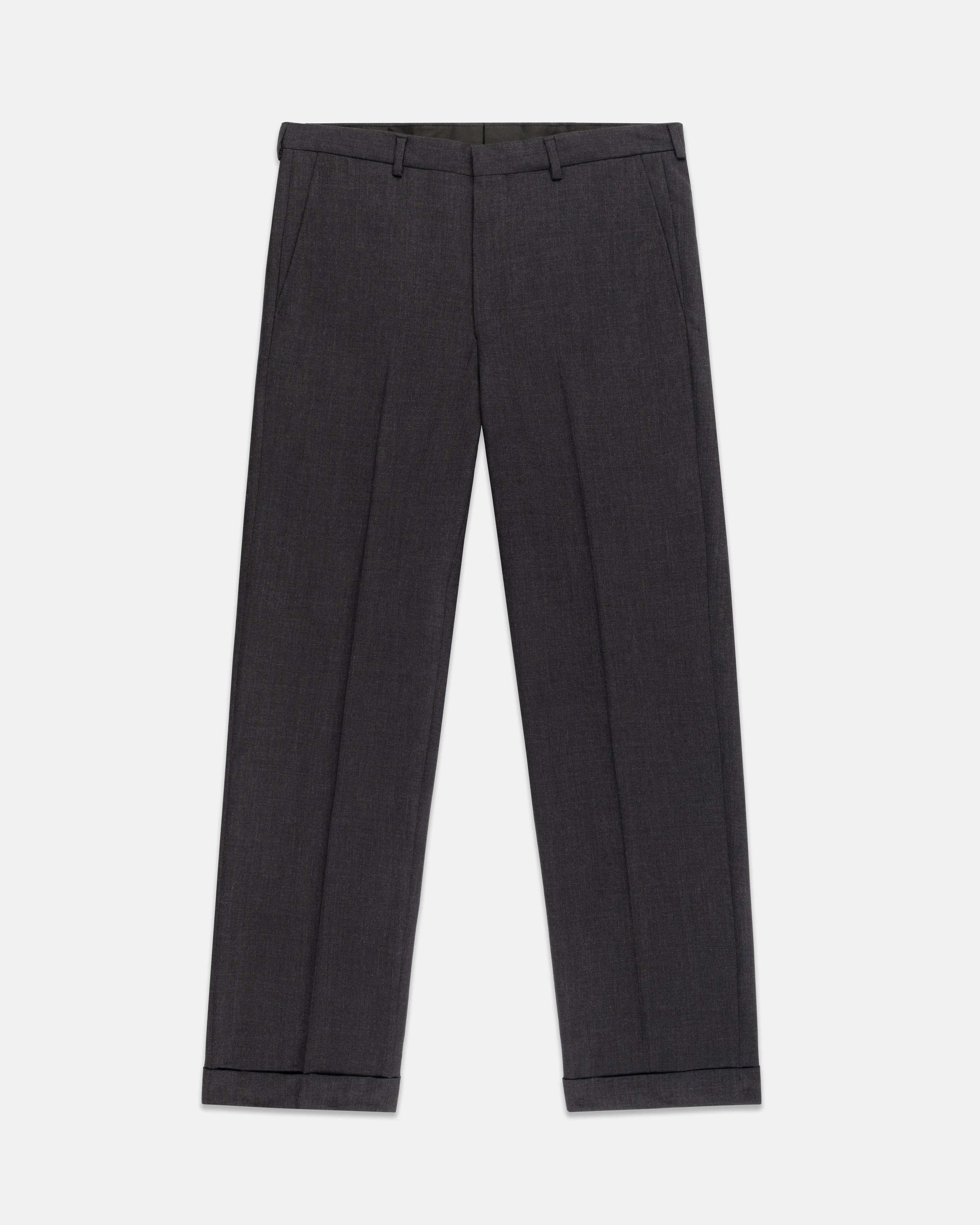 Made-in-USA Charcoal Fox Air Wool Trouser sold by J. Press