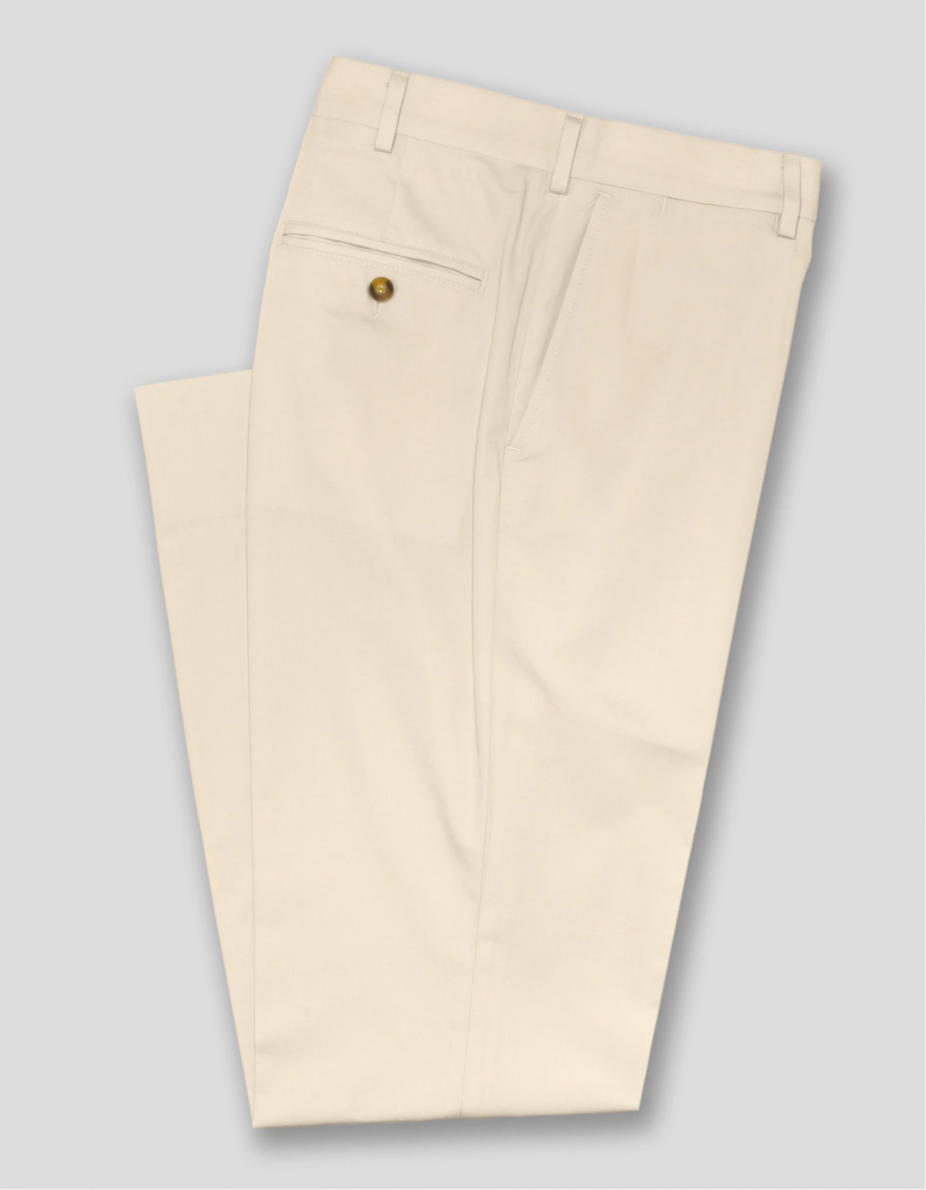Made-in-USA Light Tan Cotton Poplin Pant sold by J. Press