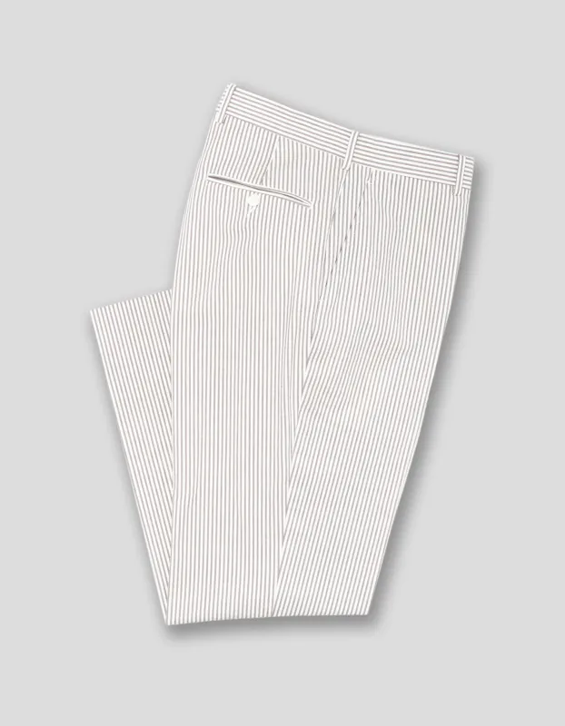Striped Seersucker Trousers sold by J. Press