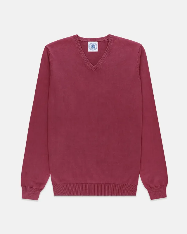 Faded Cotton V-Neck Sweater sold by J. Press