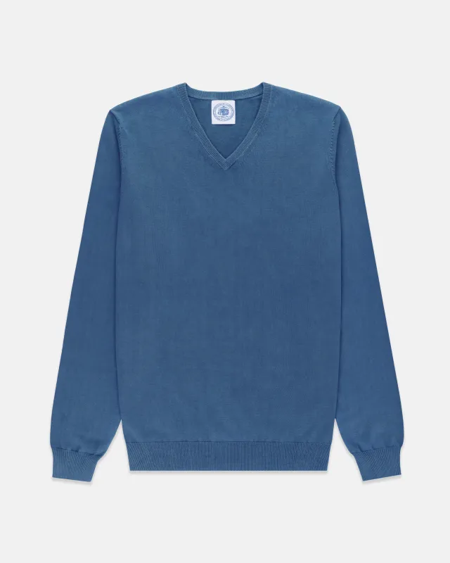 Faded Cotton V-Neck Sweater sold by J. Press