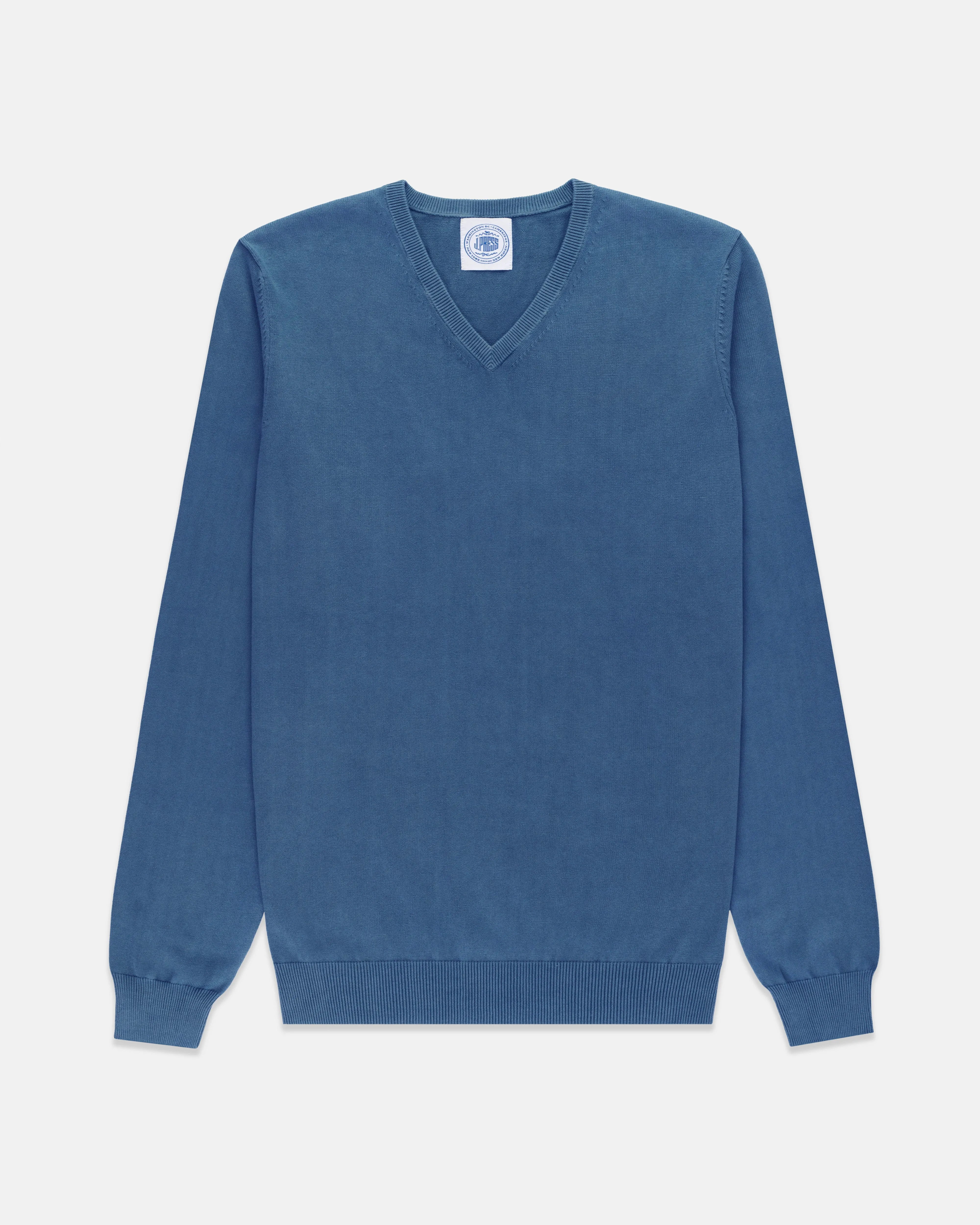 Faded Cotton V-Neck Sweater sold by J. Press