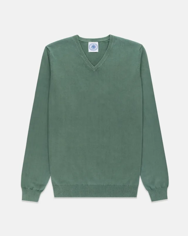 Faded Cotton V-Neck Sweater sold by J. Press