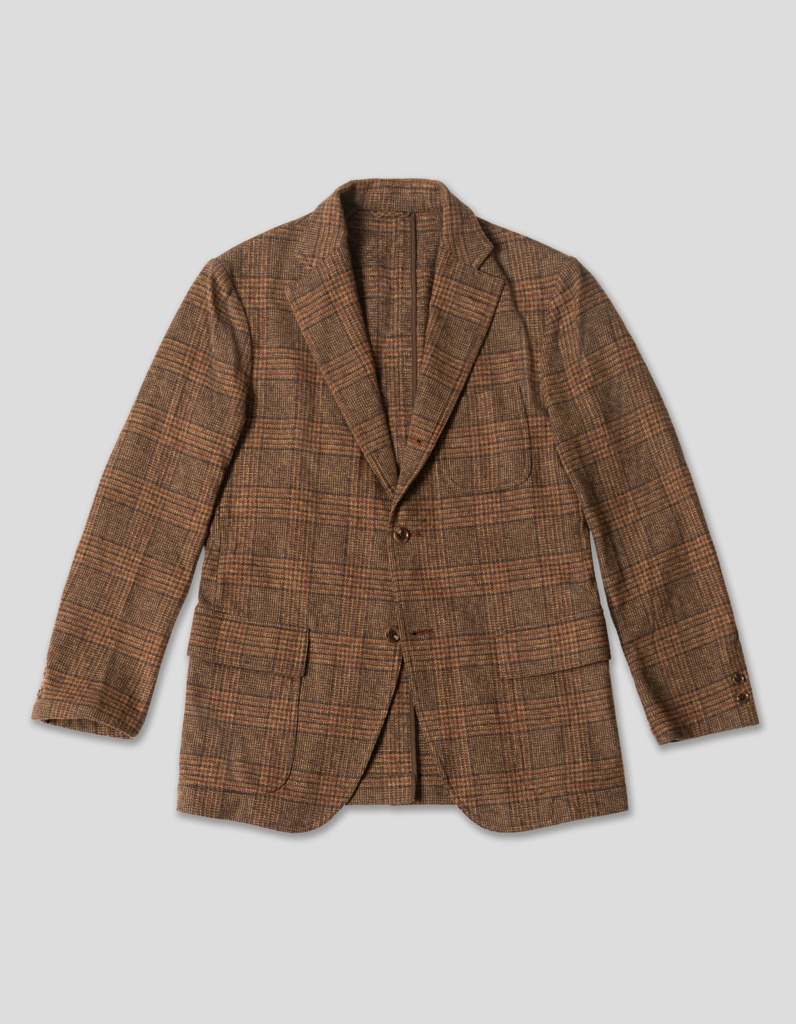 BROWN/OLIVE CHECK WITH PANE SUMMER TWEED SPORT COAT sold by J. Press
