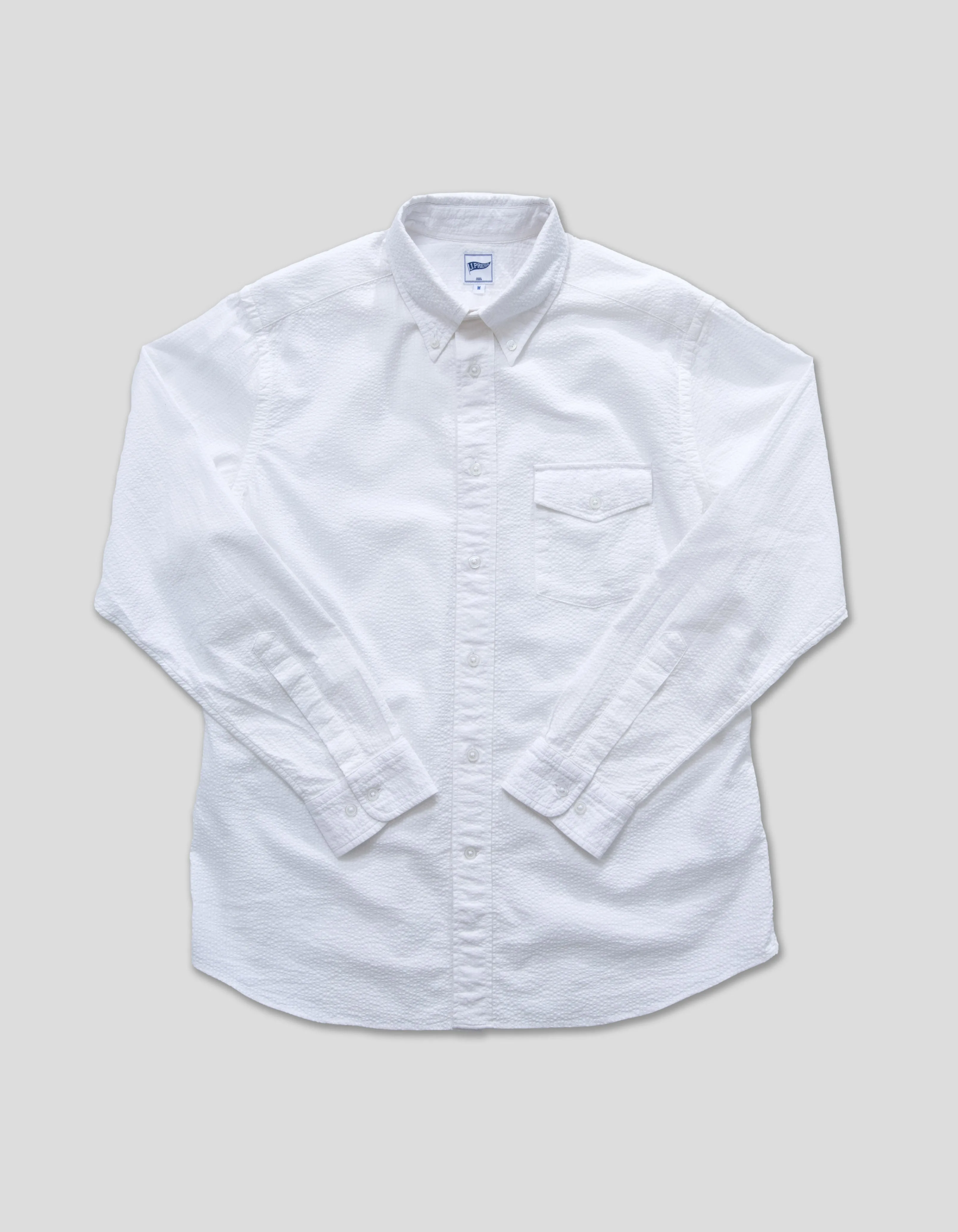 Solid Seersucker Sport Shirt - Trim Fit sold by J. Press