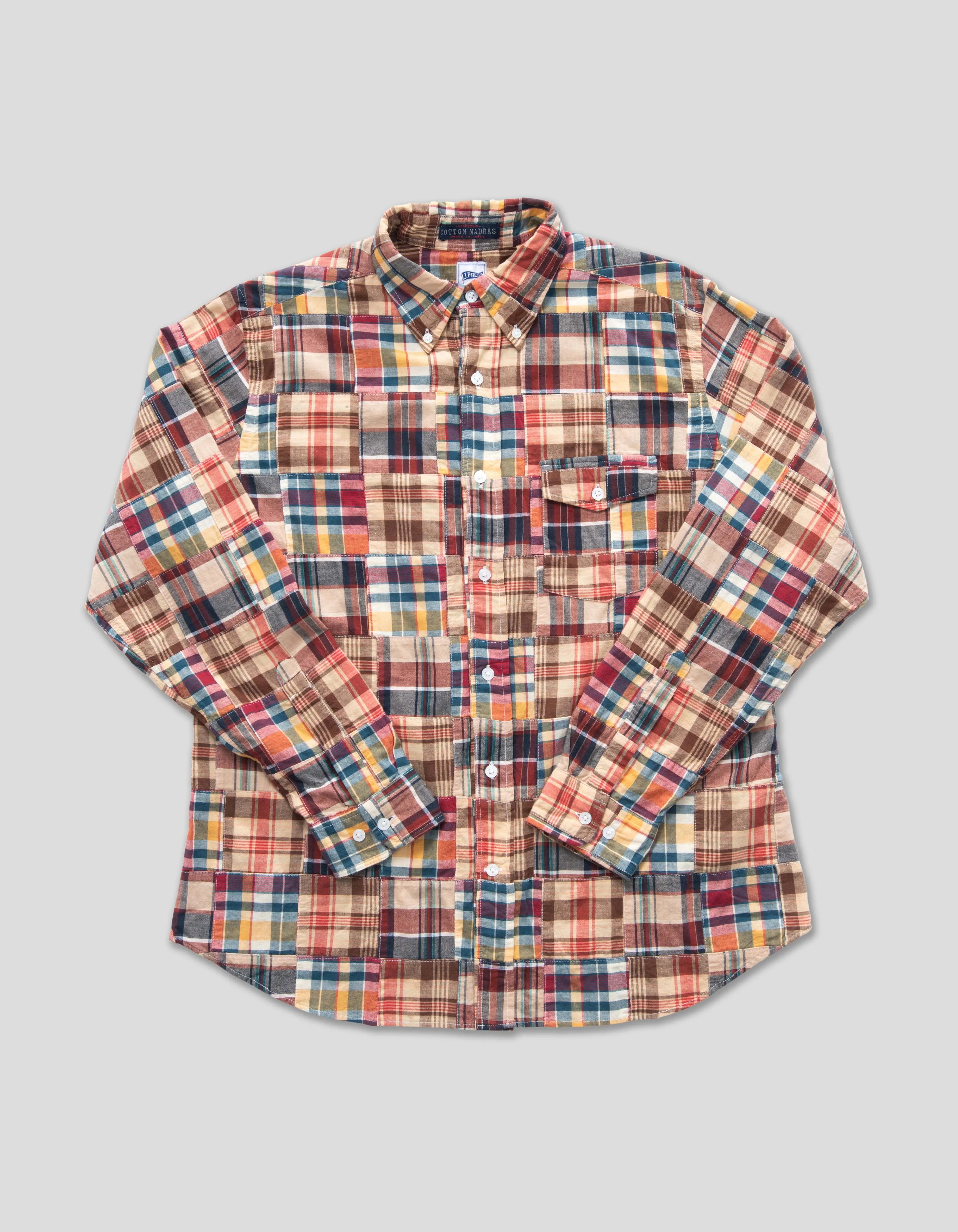 Patchwork Madras Sport Shirt - Trim Fit sold by J. Press
