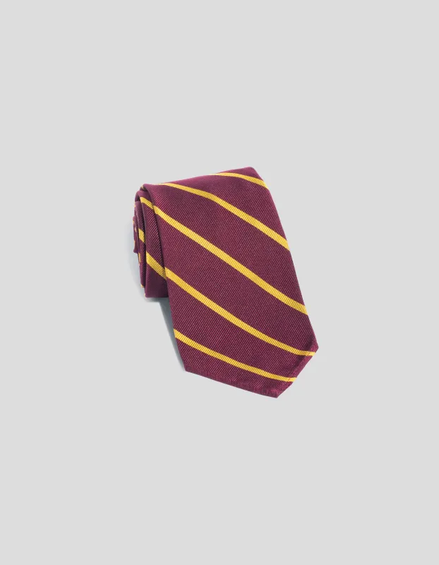 SINGLE BAR STRIPE UNLINED TIE sold by J. Press
