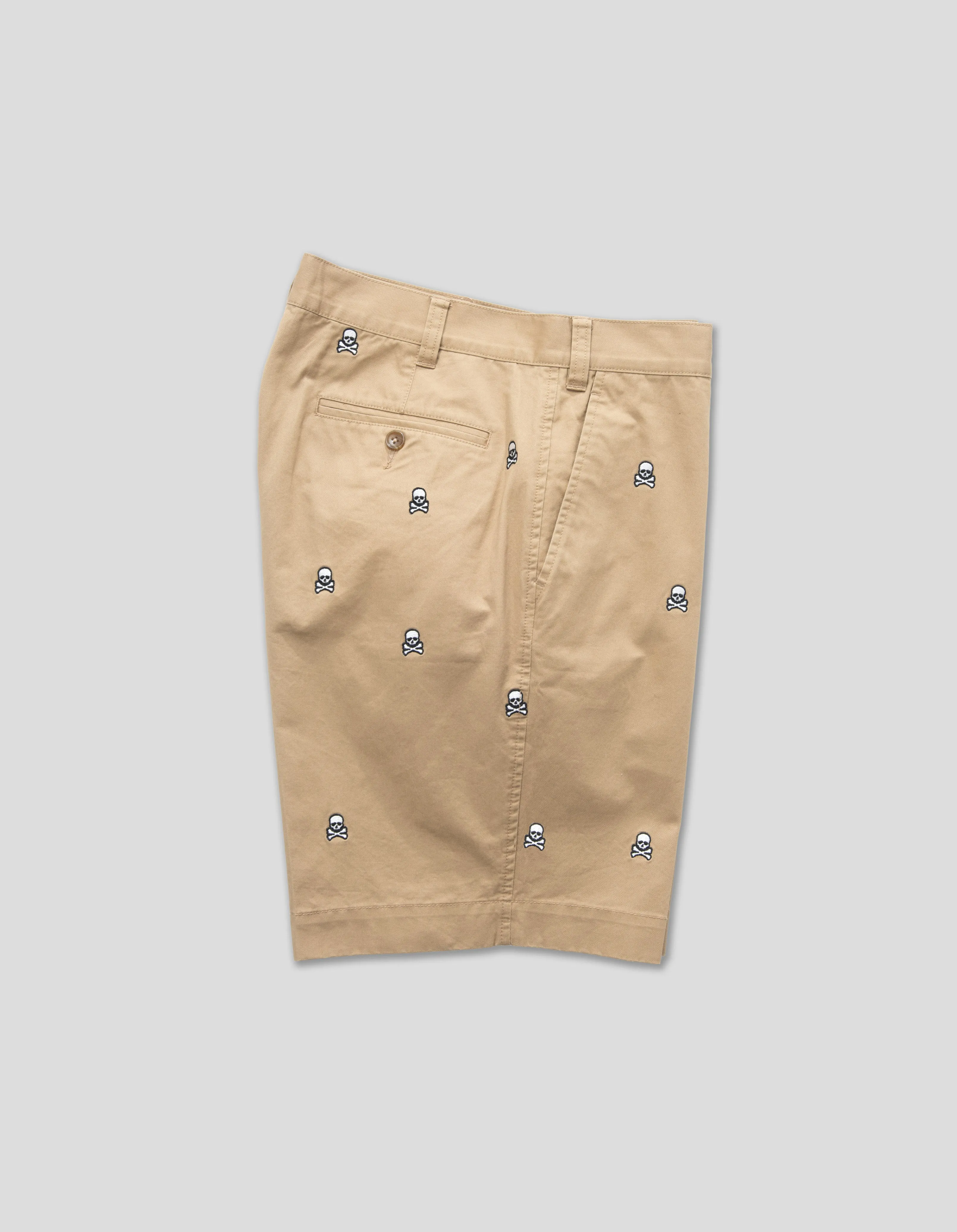 KHAKI SKULL AND BONES CRITTER SHORTS sold by J. Press