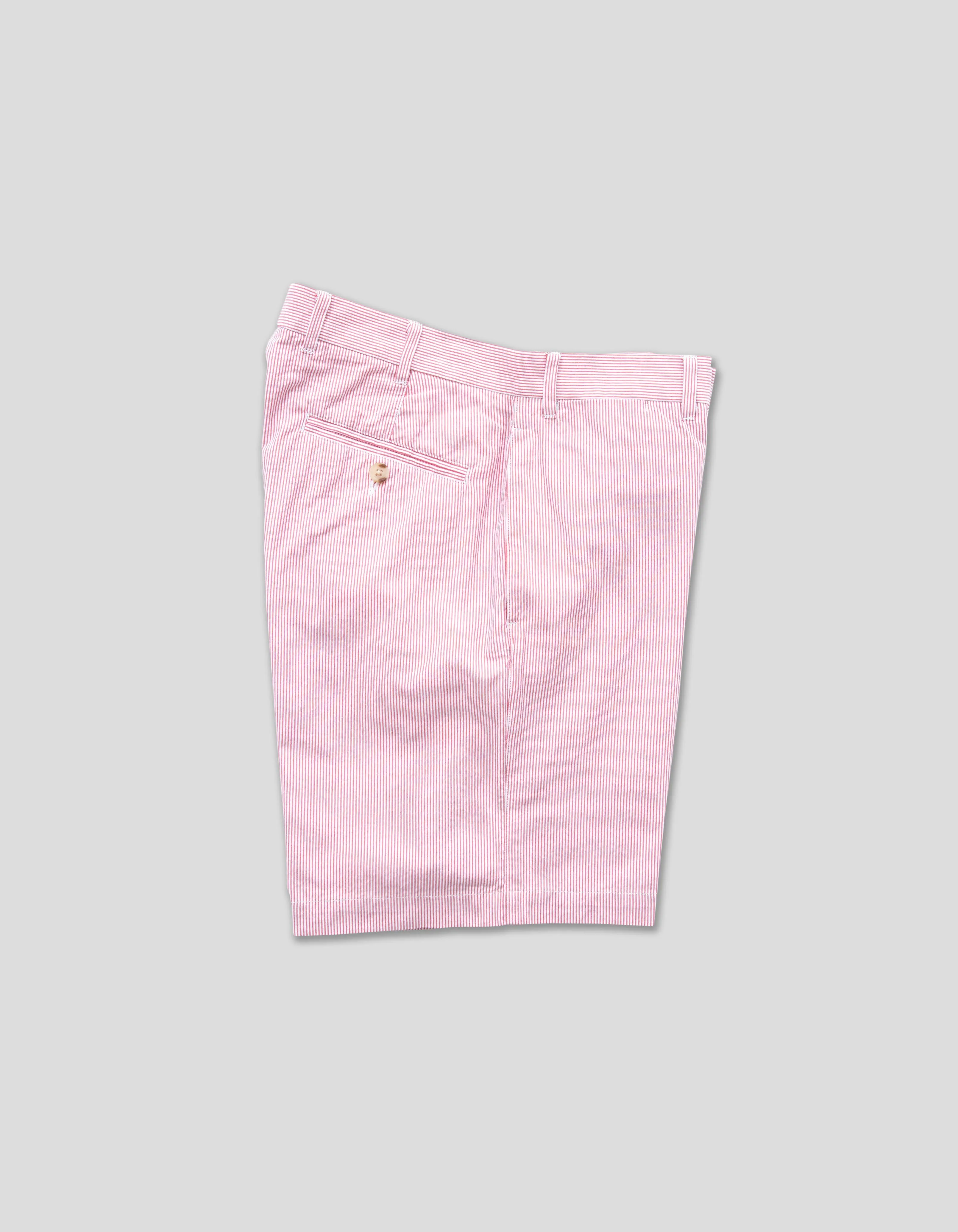 Red Stripe Seersucker Shorts sold by J. Press