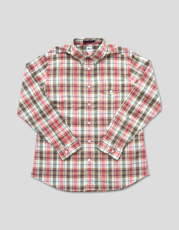 Trim Fit Madras Button Down Sport Shirt sold by J. Press