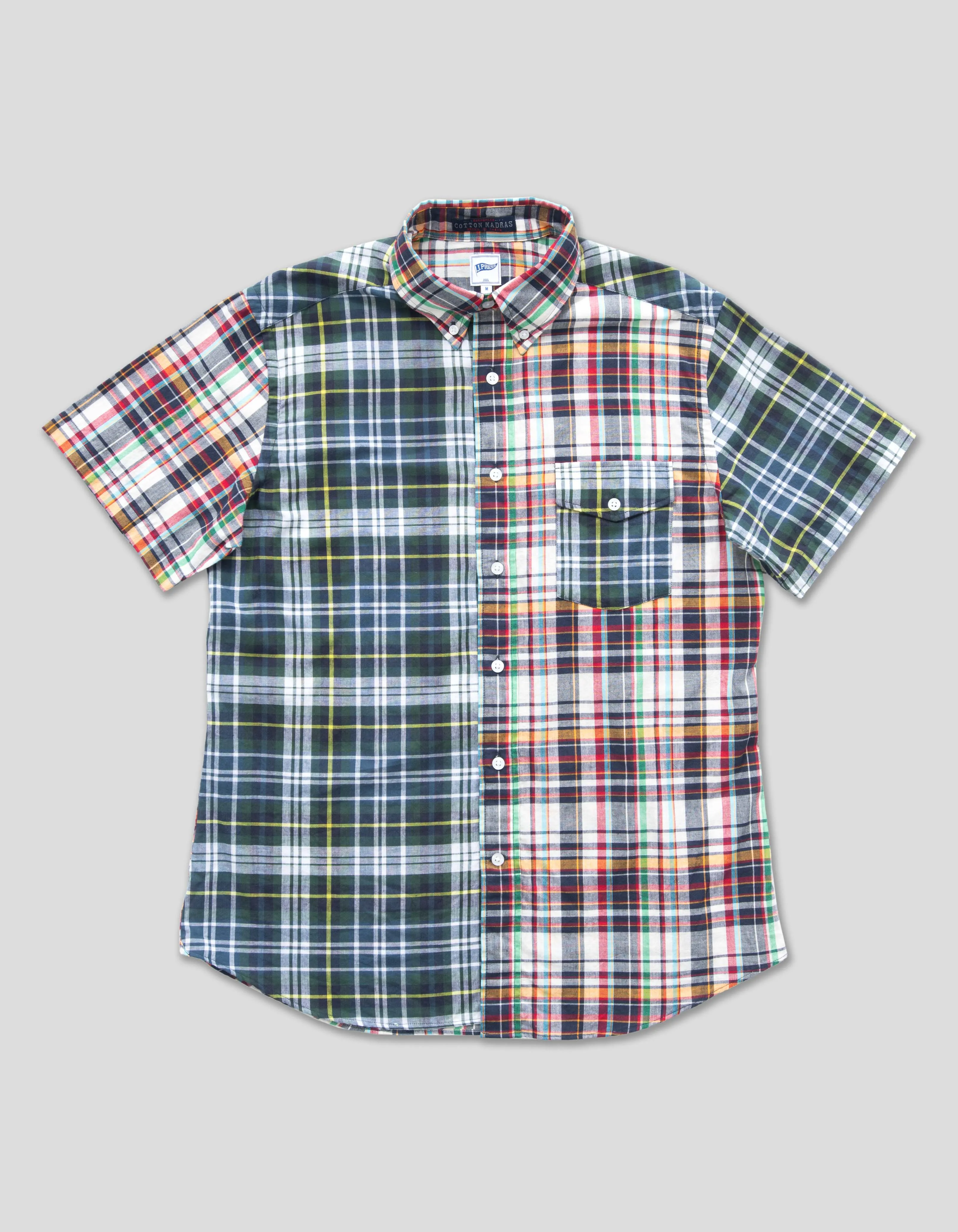 Trim Fit Short Sleeve Madras Fun Shirt sold by J. Press