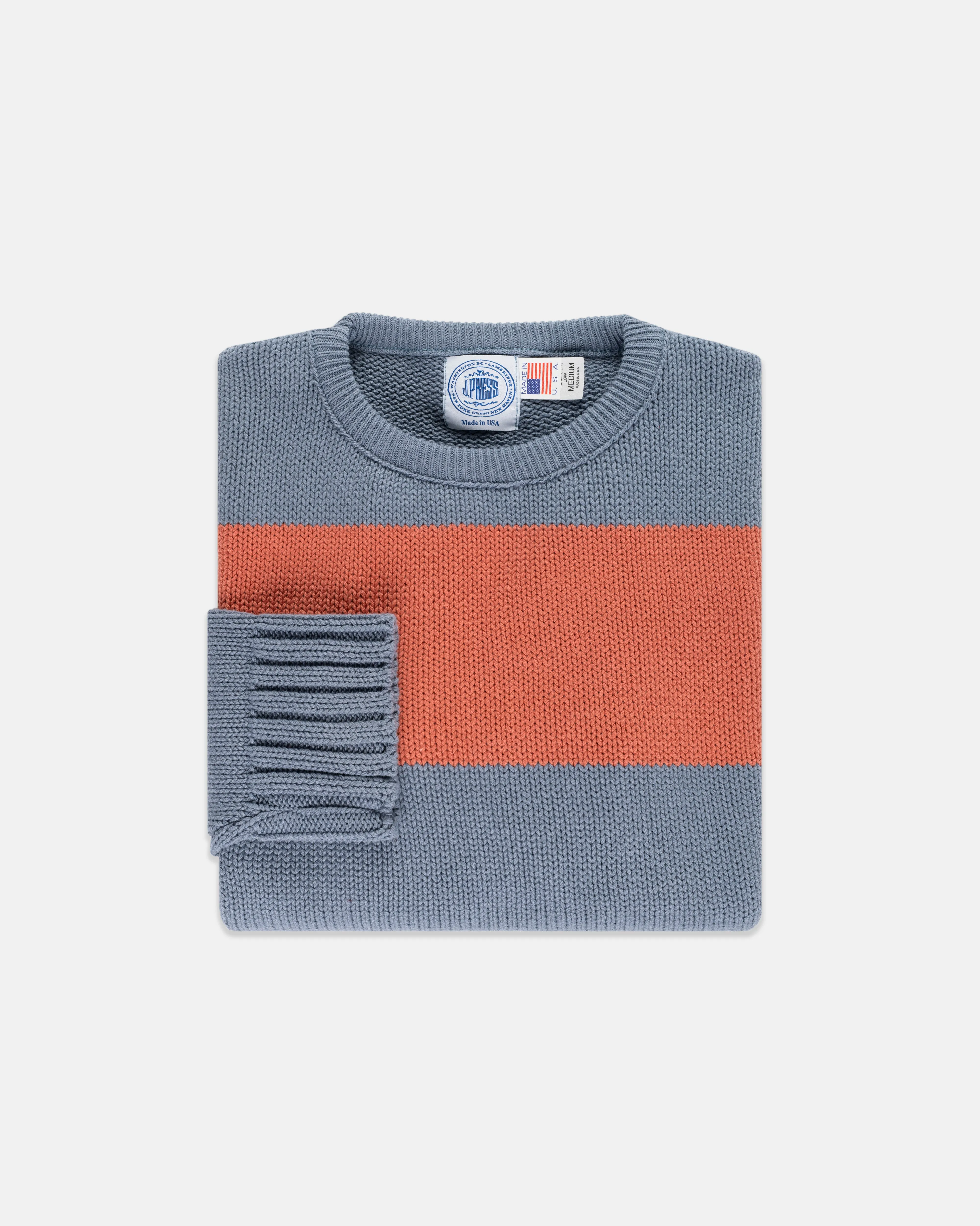 Chunky Cotton Stripe Sweater sold by J. Press