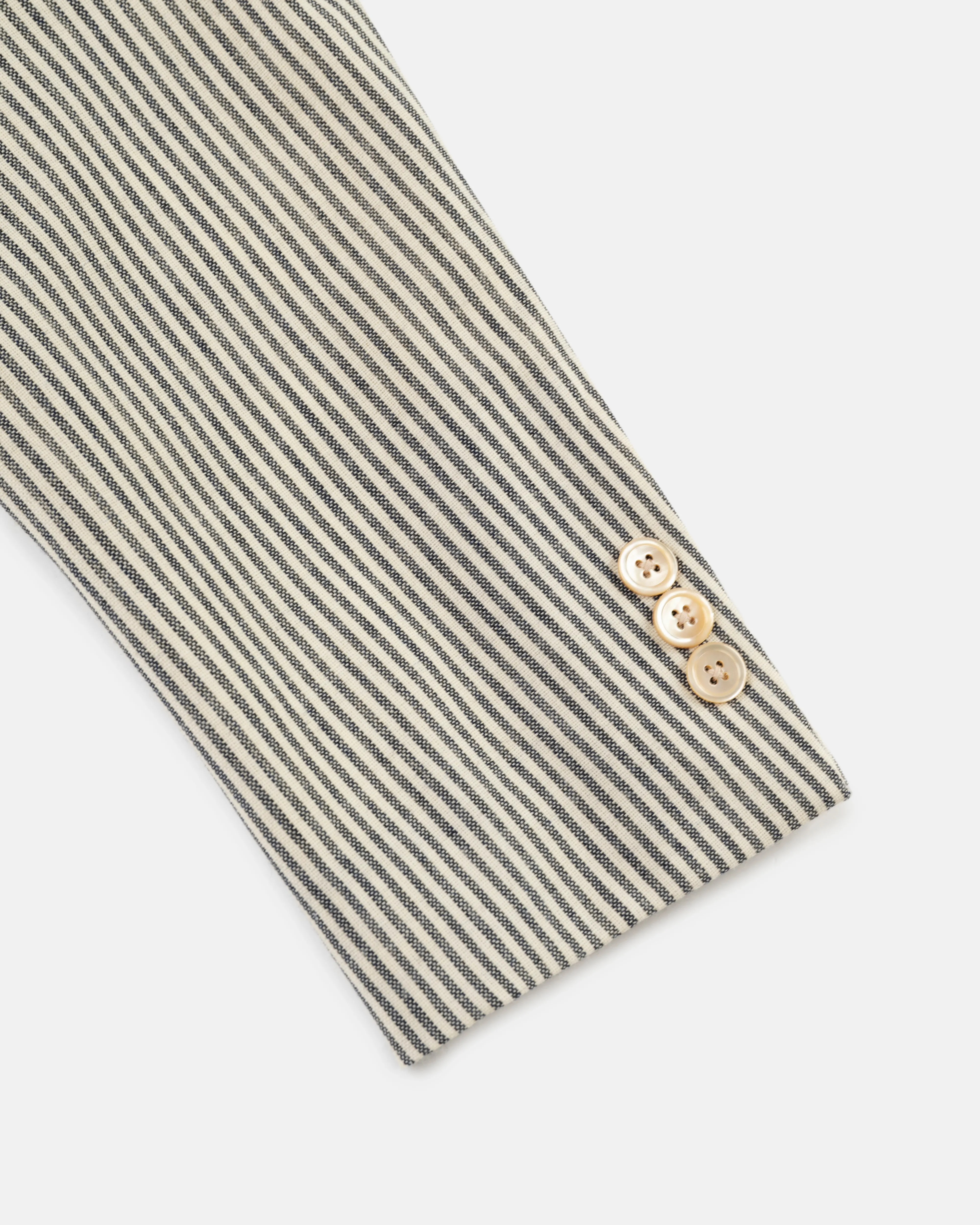 Made-in-USA Cream & Grey Oxford Stripe Fox Air Wool Sport Coat sold by J. Press product image thumbnail 3